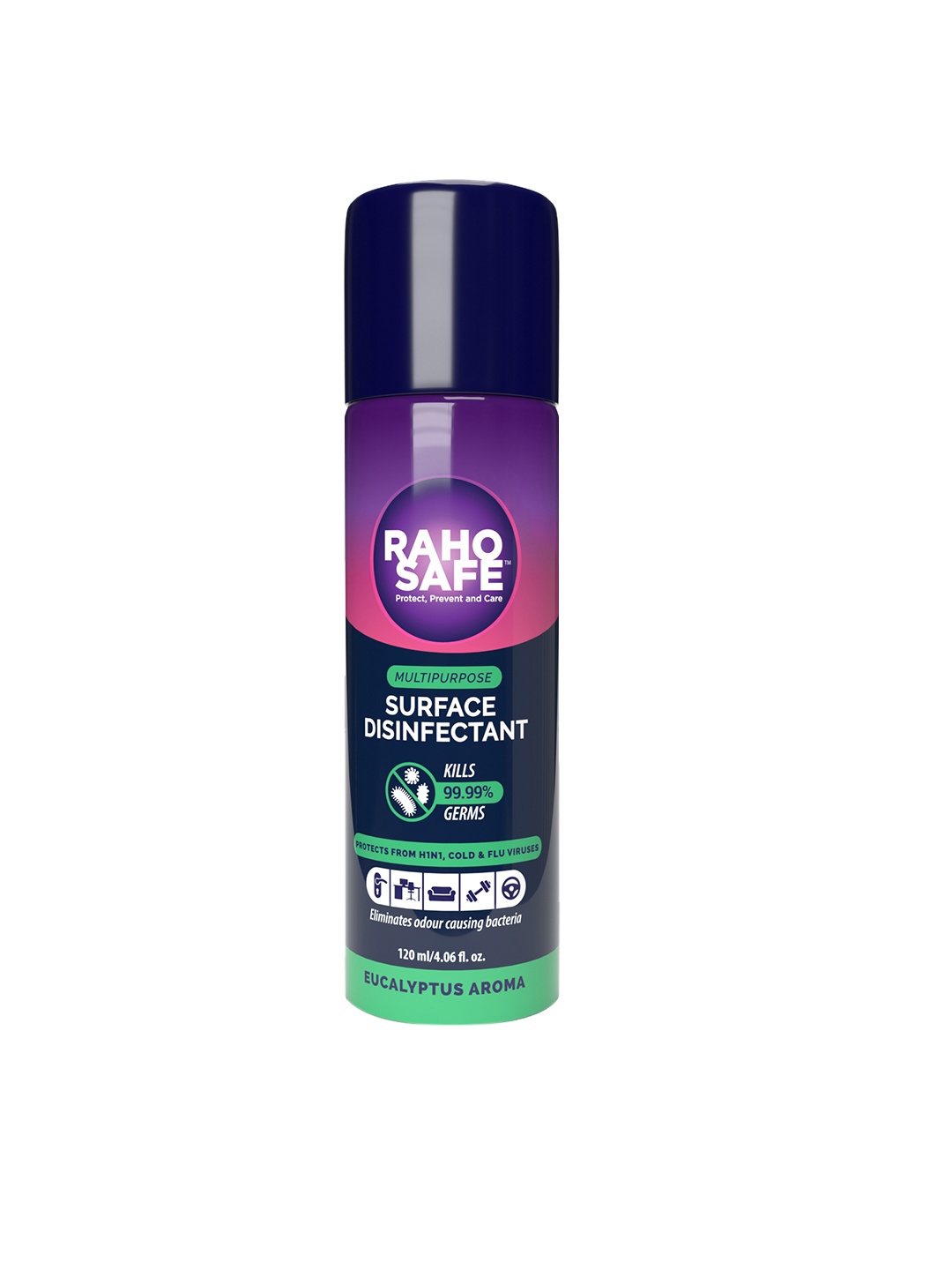 

Raho Safe Multipurpose Surface Disinfectant Spray 120 ml, Purple
