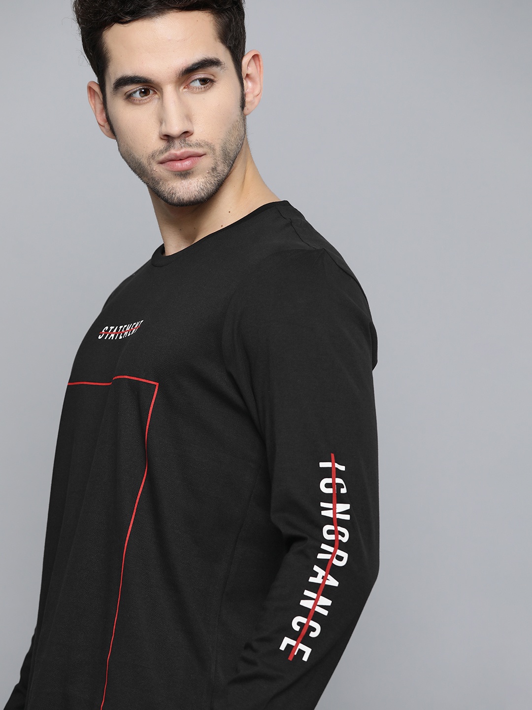 Kook N Keech Men Black Printed Round Neck T-shirt