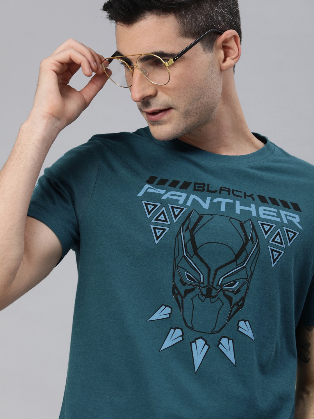 

Kook N Keech Marvel Men Green Printed Round Neck T-shirt