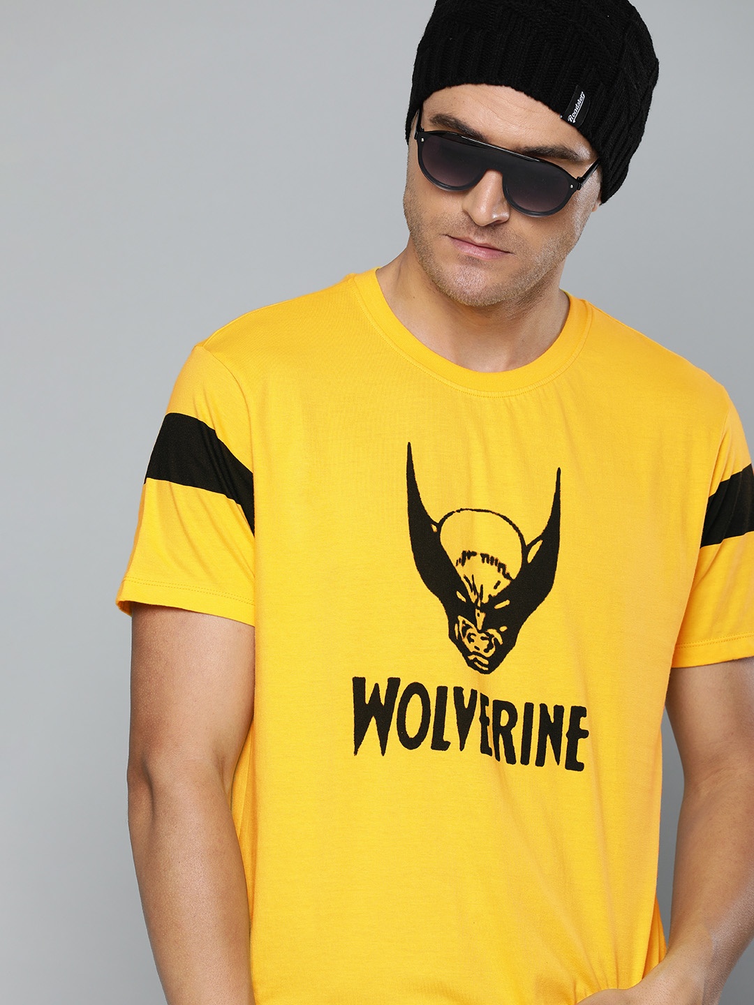 

Kook N Keech Marvel Men Yellow Printed Round Neck Pure Cotton Relaxed T-shirt