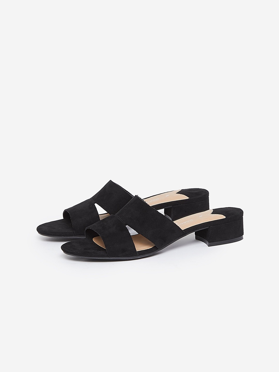 

DOROTHY PERKINS Women Black Solid Open Toe Flats