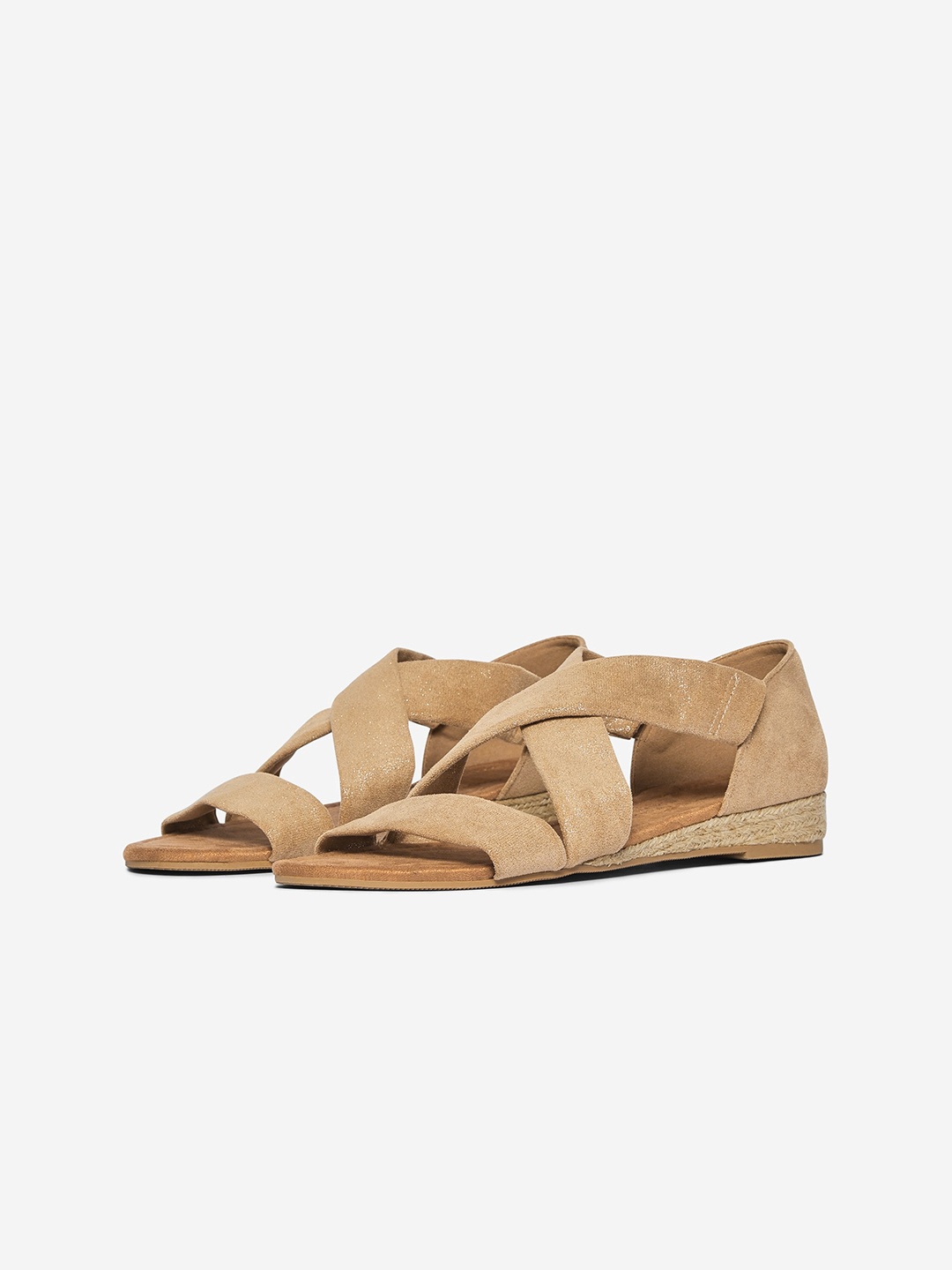 

DOROTHY PERKINS Women Beige Solid Wide Fit Open Toe Flats