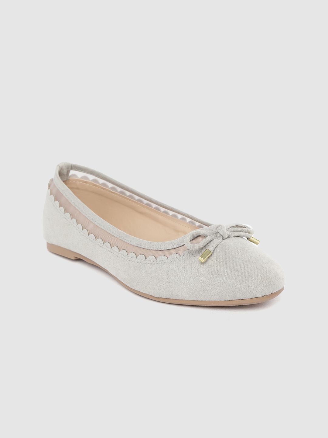 

DOROTHY PERKINS Women Grey Solid Wide Fit Ballerinas
