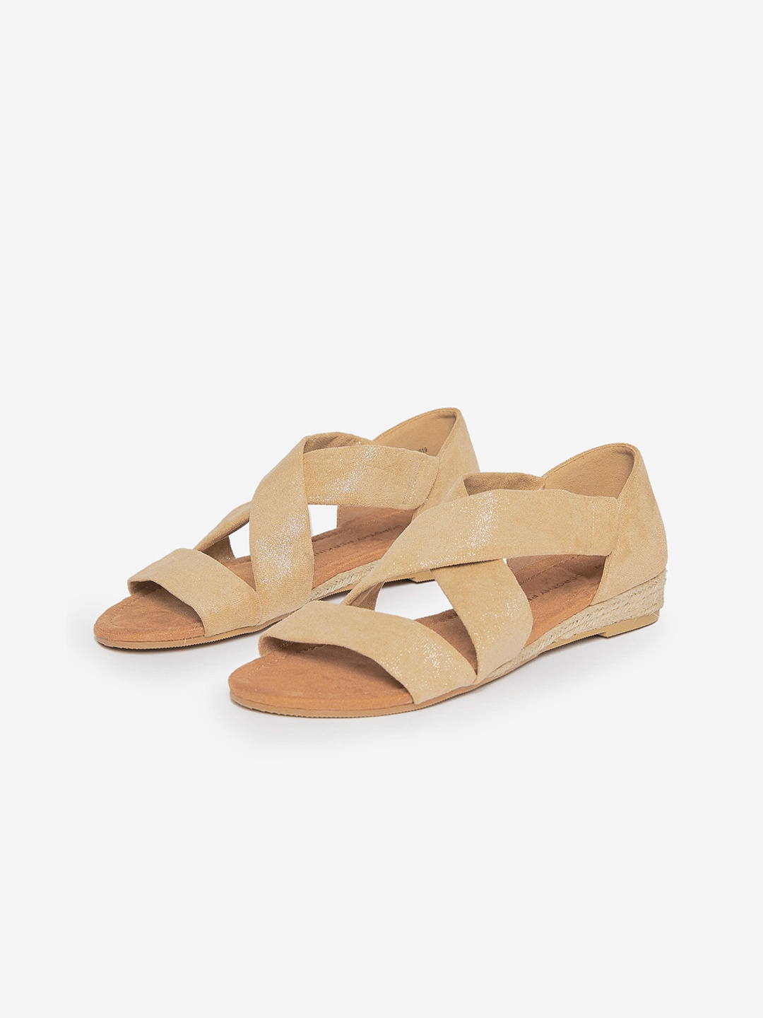 

DOROTHY PERKINS Women Beige Solid Open Toe Flats