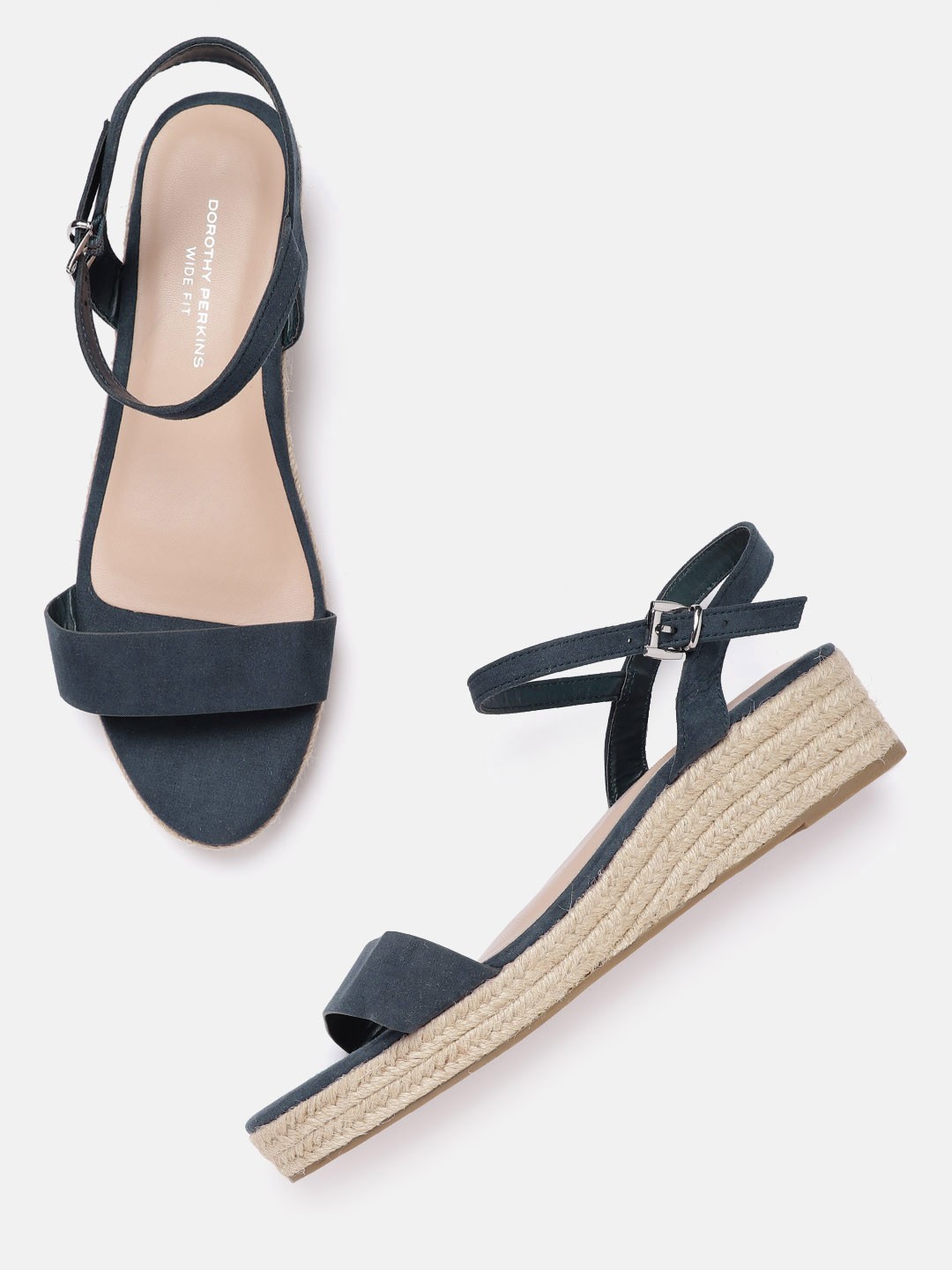 

DOROTHY PERKINS Women Navy Blue Solid Wedge Heels
