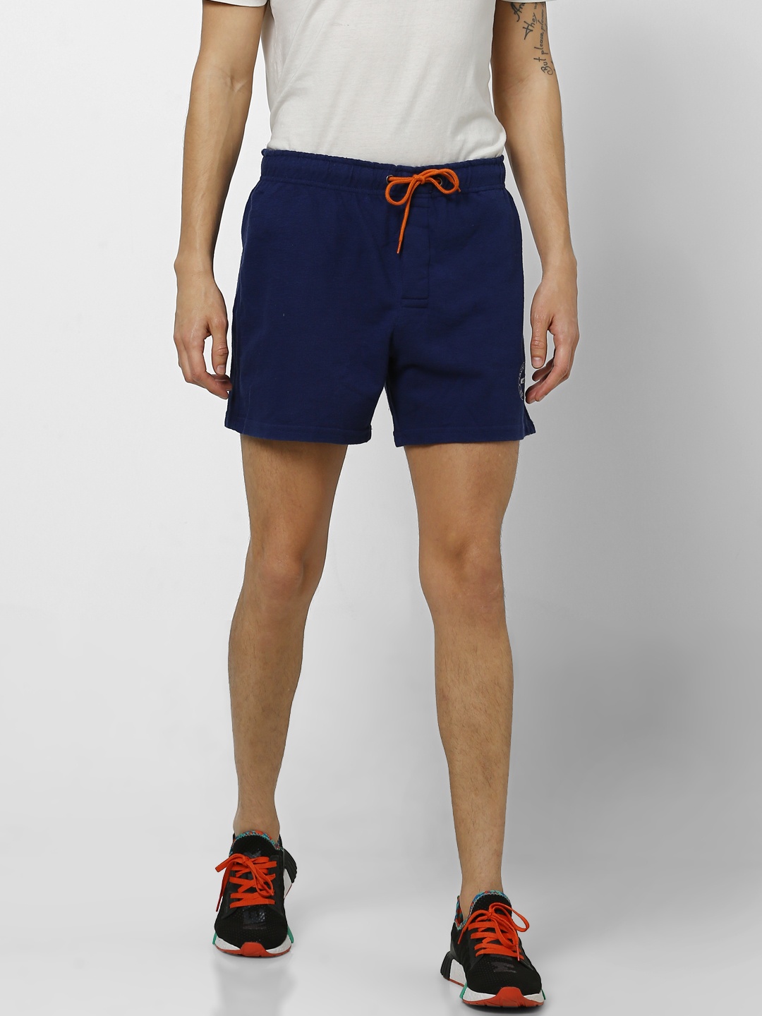 

Jack & Jones Men Navy Blue Solid Lounge Shorts
