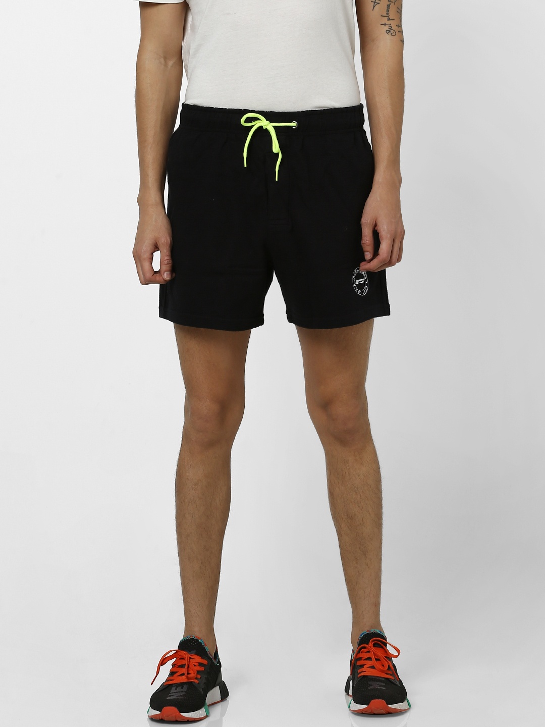 

Jack & Jones Men Black Solid Lounge Shorts