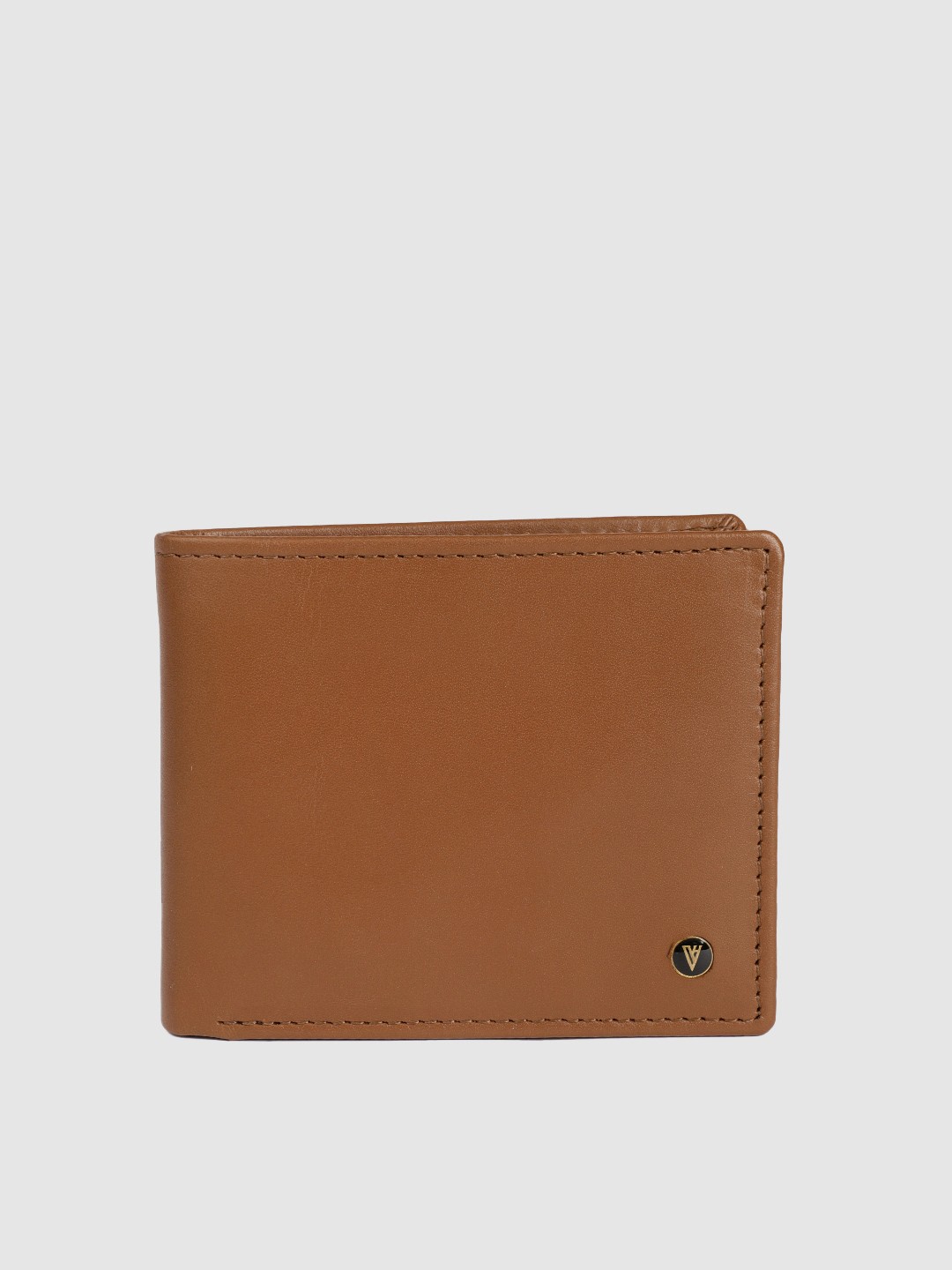 

Van Heusen Men Tan Brown Solid Two Fold Leather Wallet