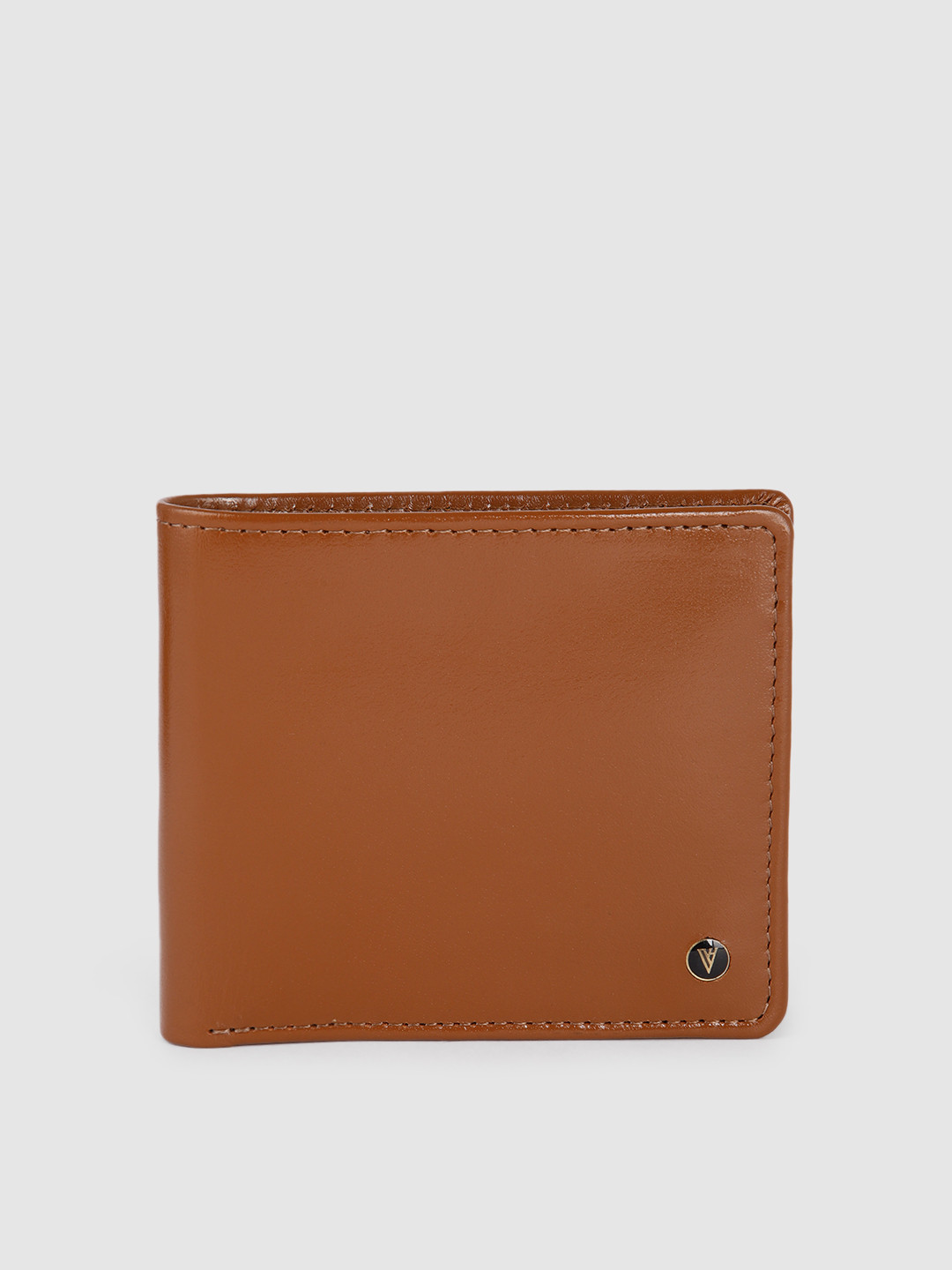 

Van Heusen Men Tan Brown Solid Leather Two Fold Wallet