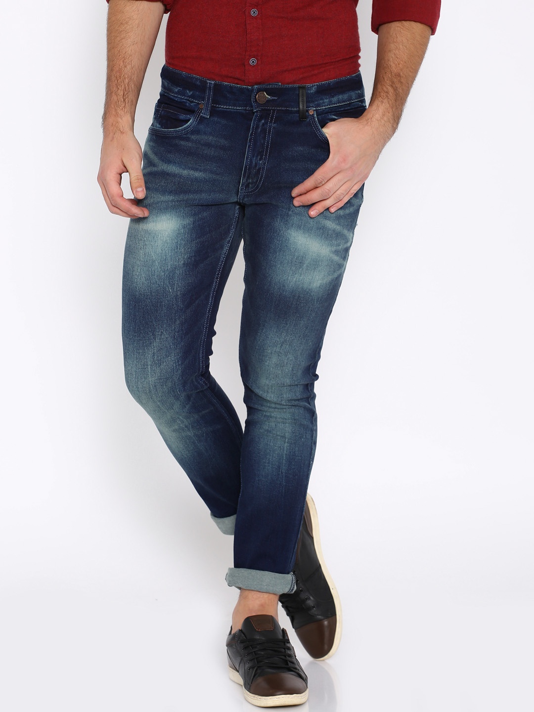 

Locomotive Blue Washed Super-Slim Jeans