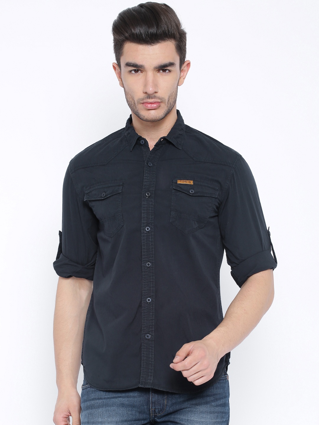 

Locomotive Navy Casual Shirt, Navy blue