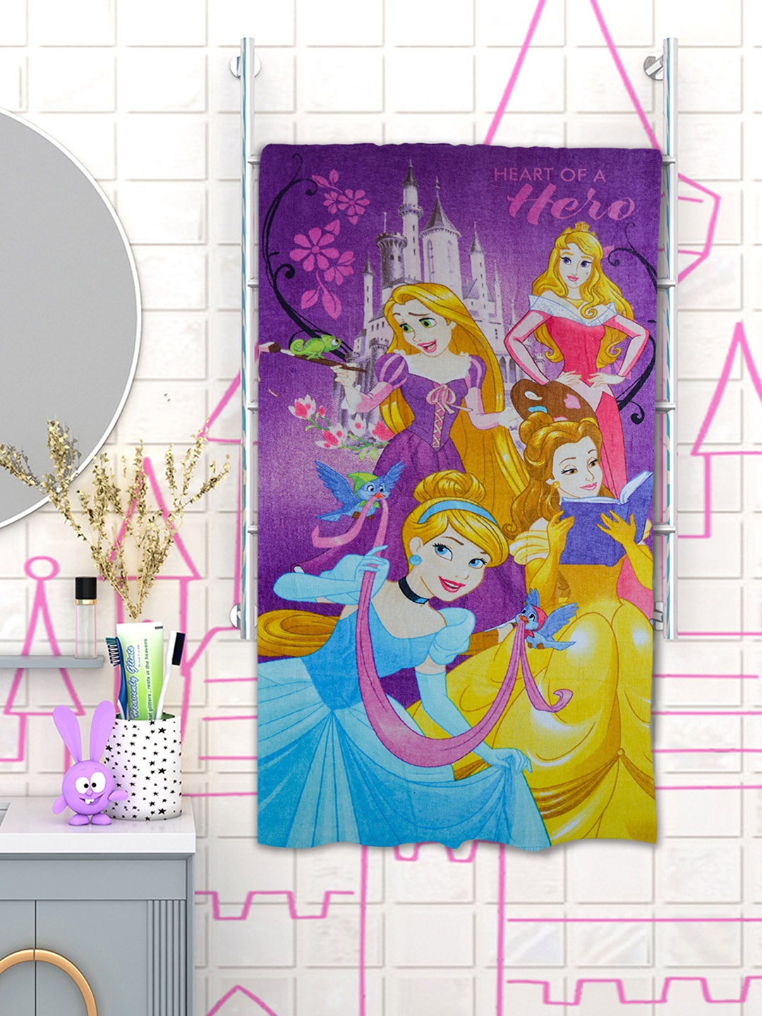 

Disney Unisex Kids Purple & Blue Printed 350GSM Bath Towel