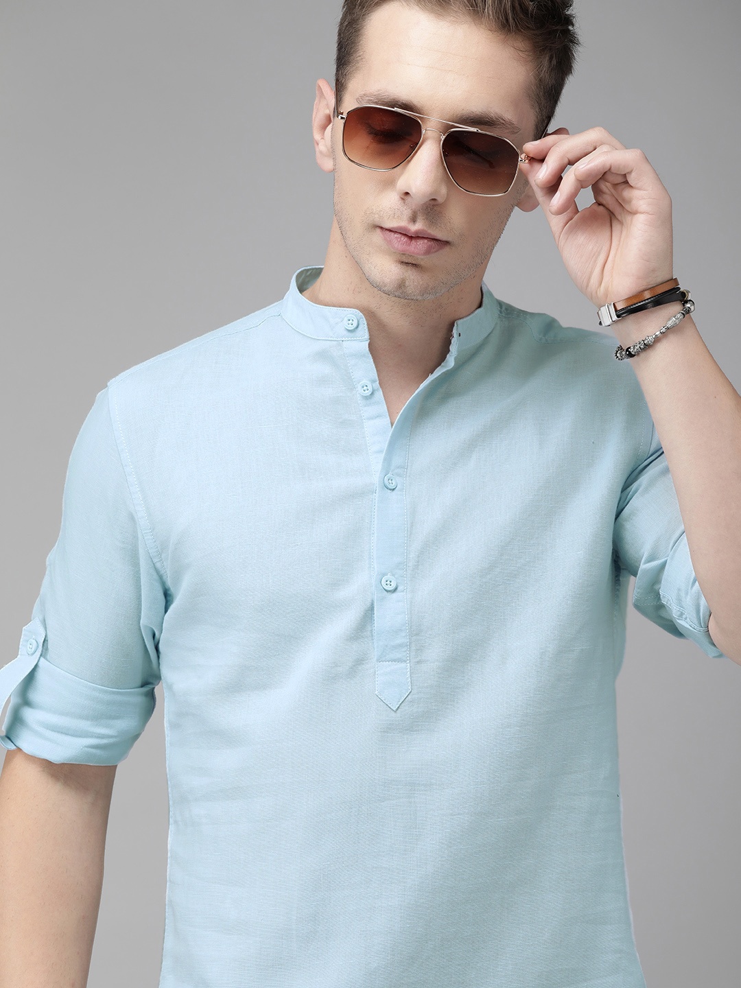

Roadster Men Blue Regular Fit Solid Sustainable Casual Shirt