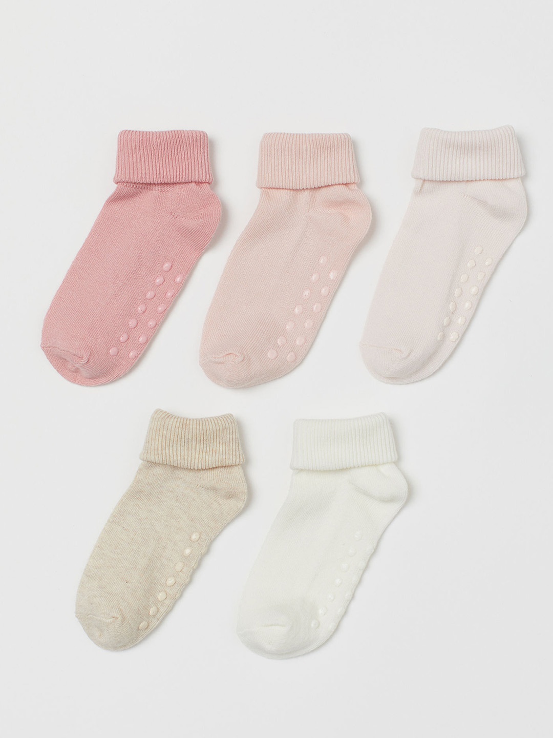 

H&M Kids Multicoloured 5-Pack Solid Sustainable Socks, Multi