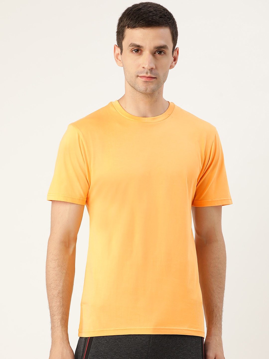 

XYXX Men Supima Cotton Round Neck Lounge T-Shirt, Yellow