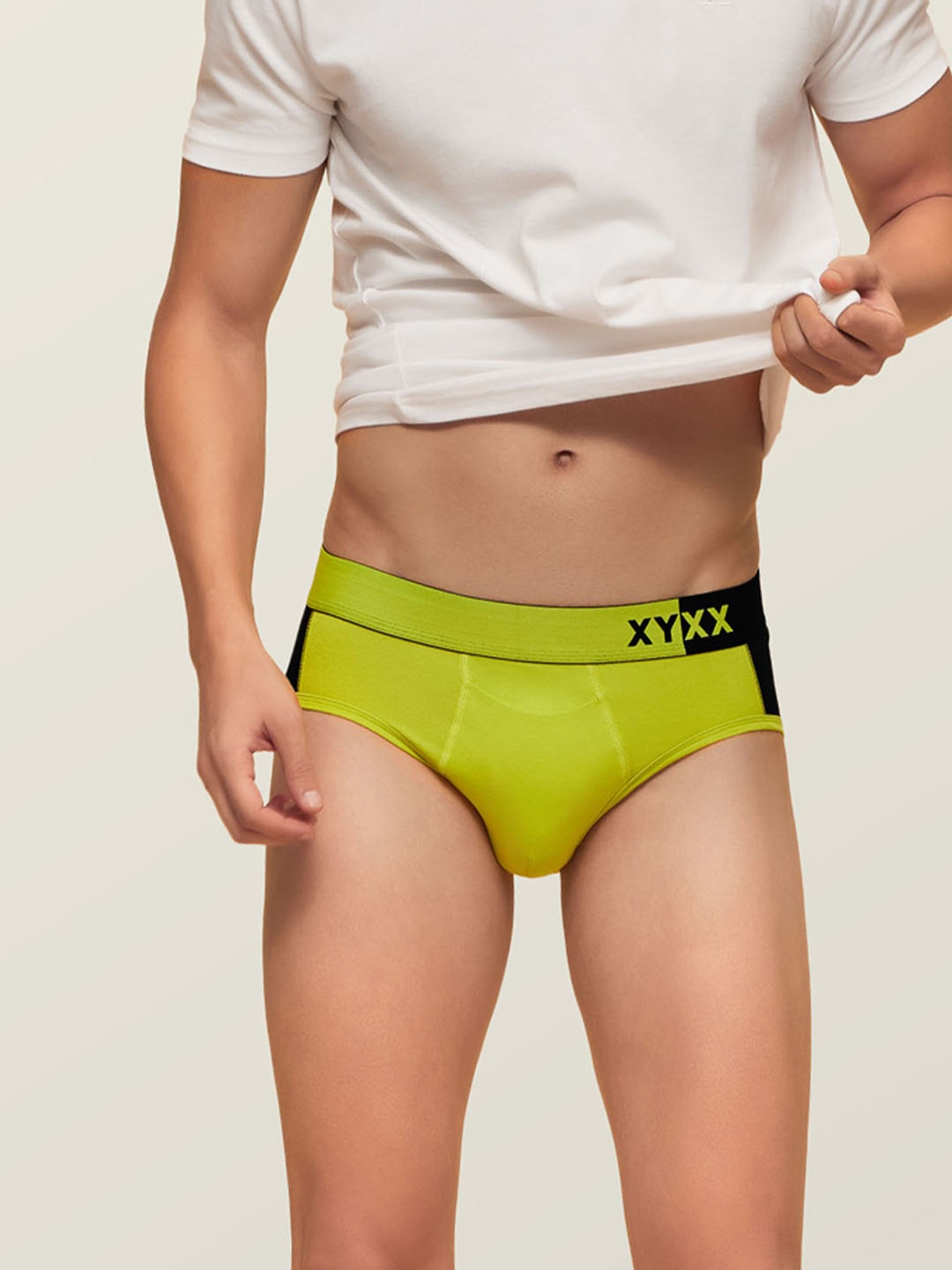 

XYXX XYXX Men's Micro Modal Dualist Briefs XYBRF39, Lime green