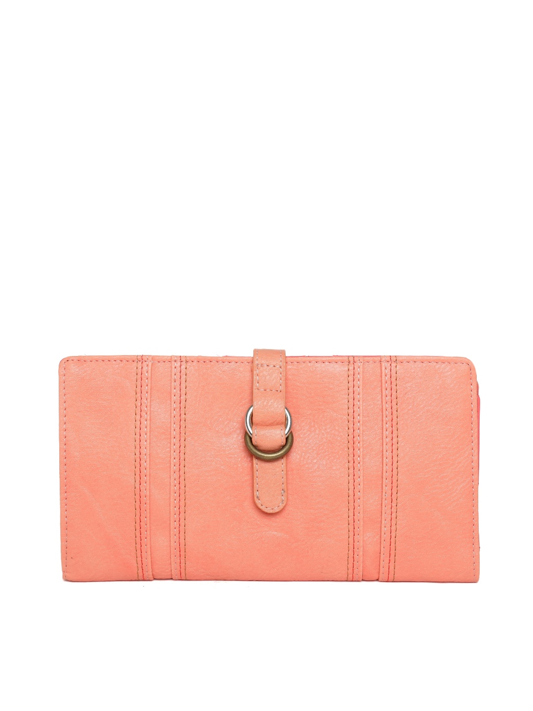 

Baggit Women Peach-Coloured Textured Wallet