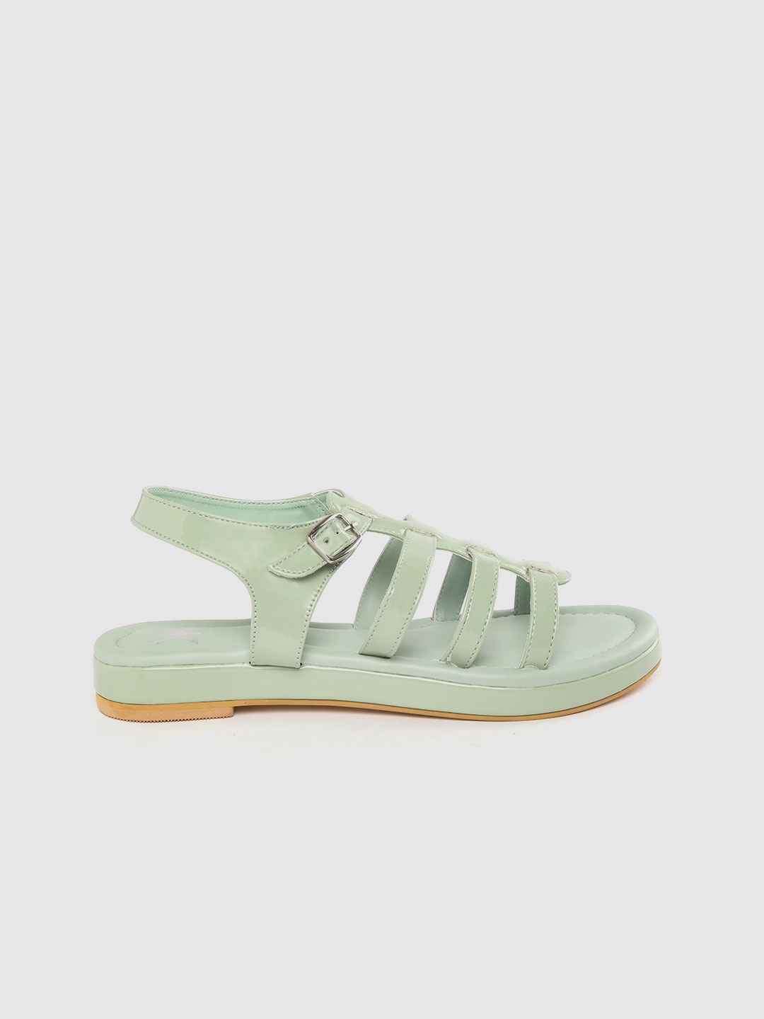 

Kook N Keech Women Green Solid Open Toe Flats