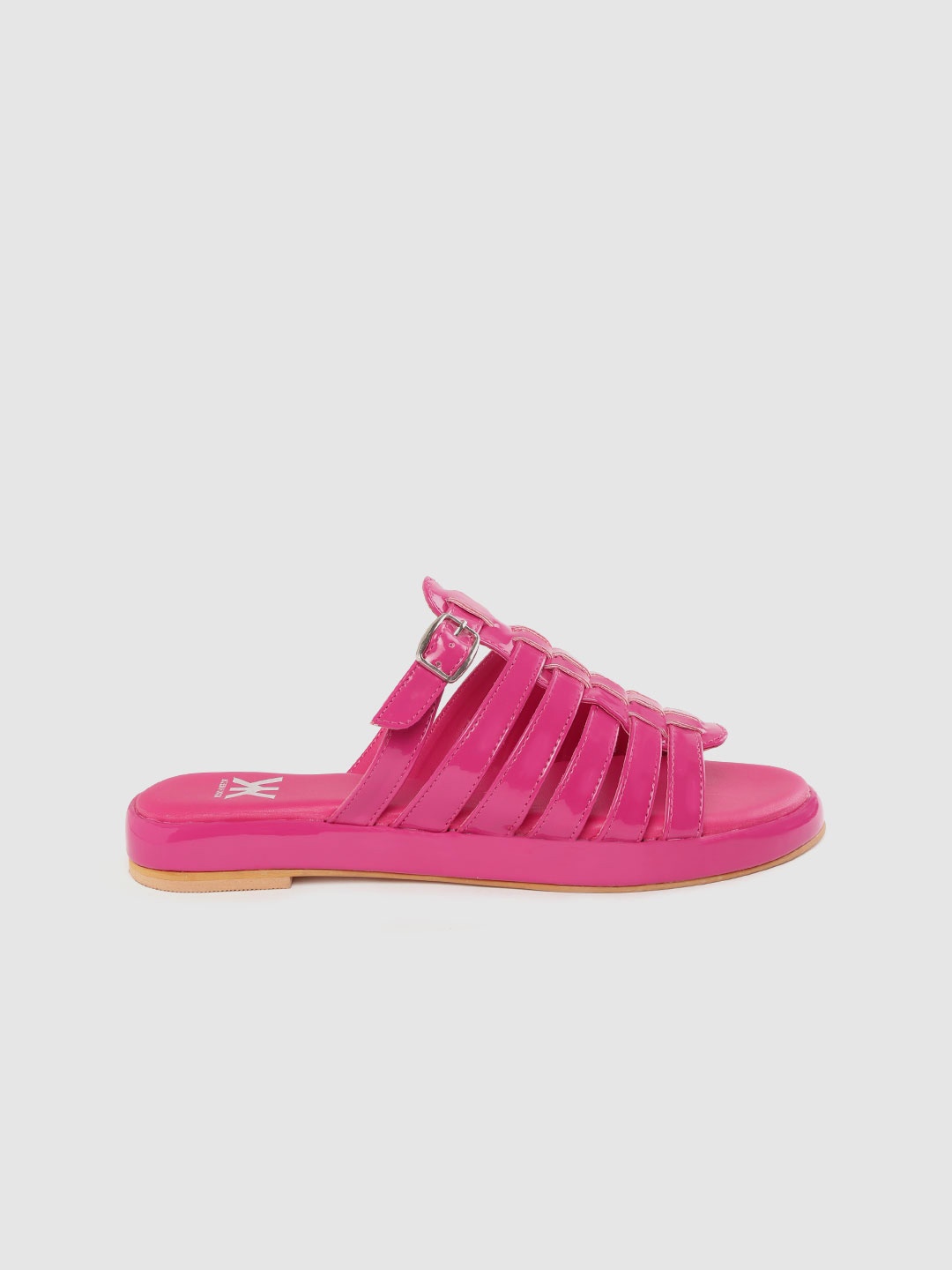 

Kook N Keech Women Pink Solid Strappy Open Toe Flats