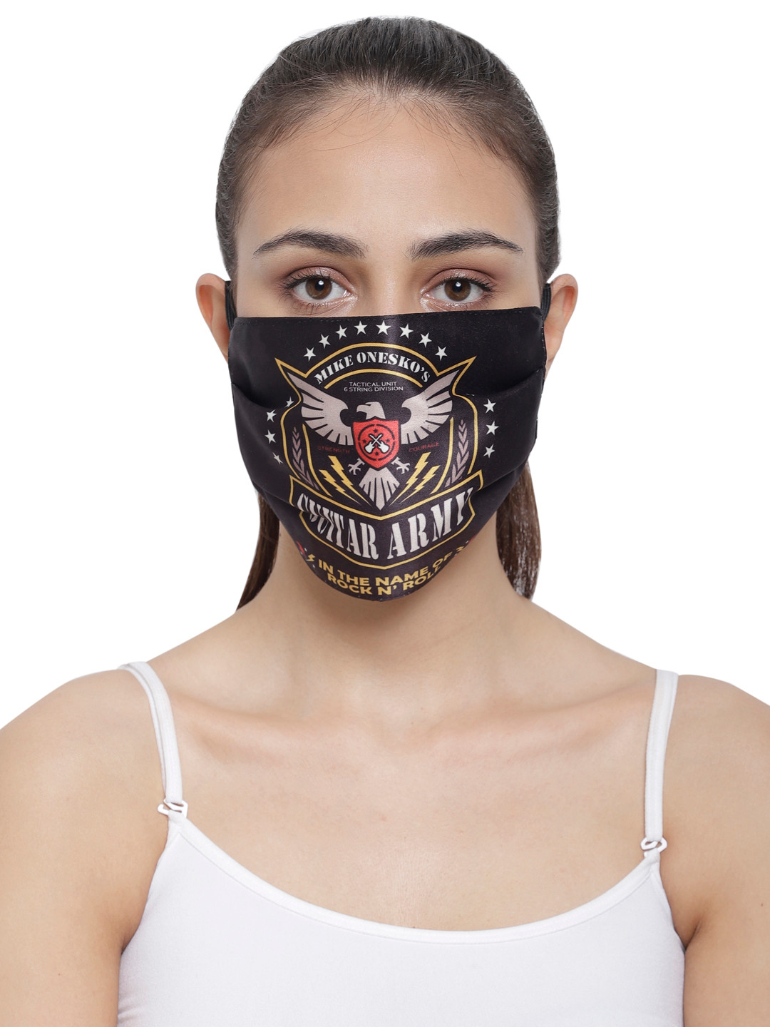 

The House of Tara Unisex Black & Grey 3 Ply Printed Reusable Cloth Mask