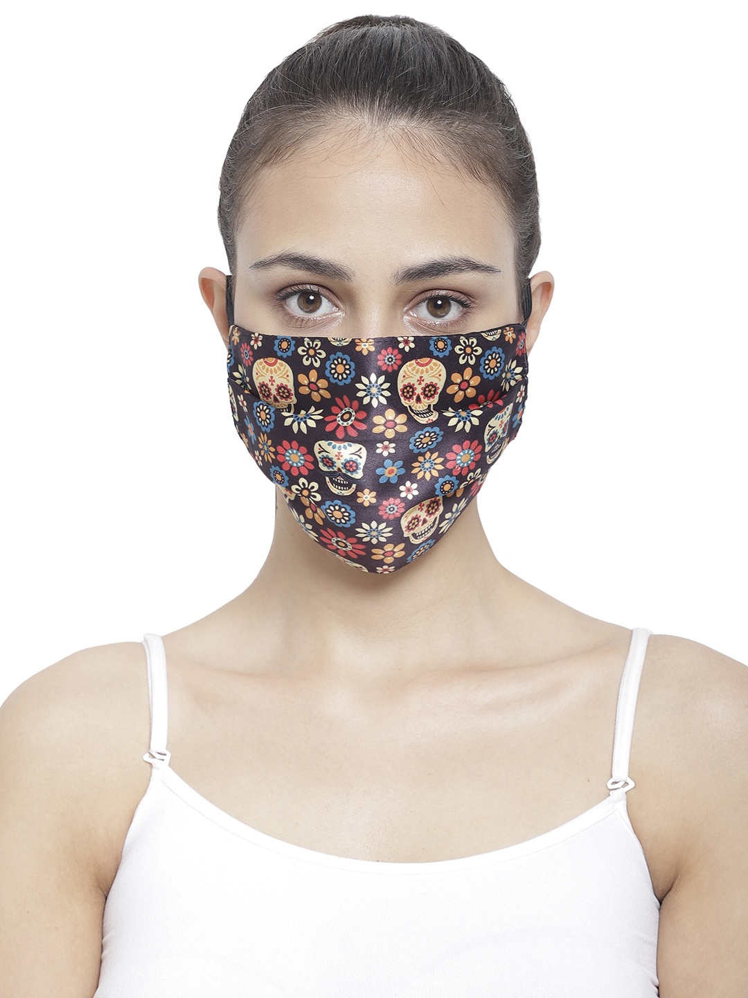 

The House of Tara Unisex Multicoloured Printed 3-Ply Reusable Wrinkle-Free Fabric Mask, Multi