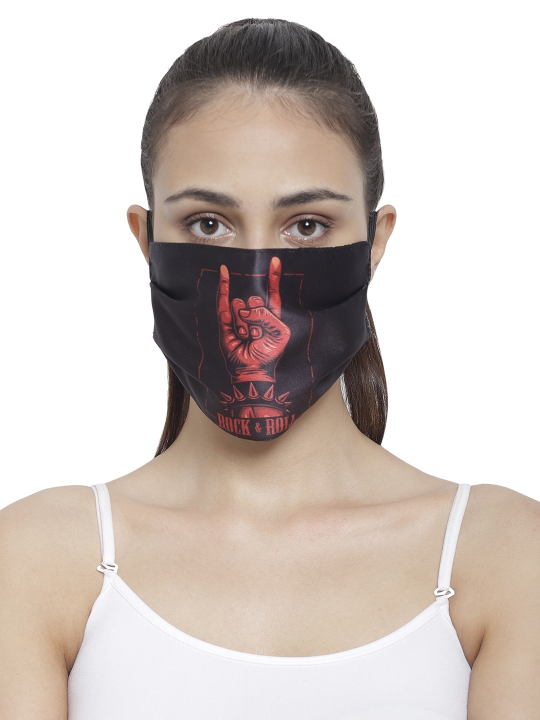 

The House of Tara Adults Black Printed 3-Ply Reusable Cloth Mask