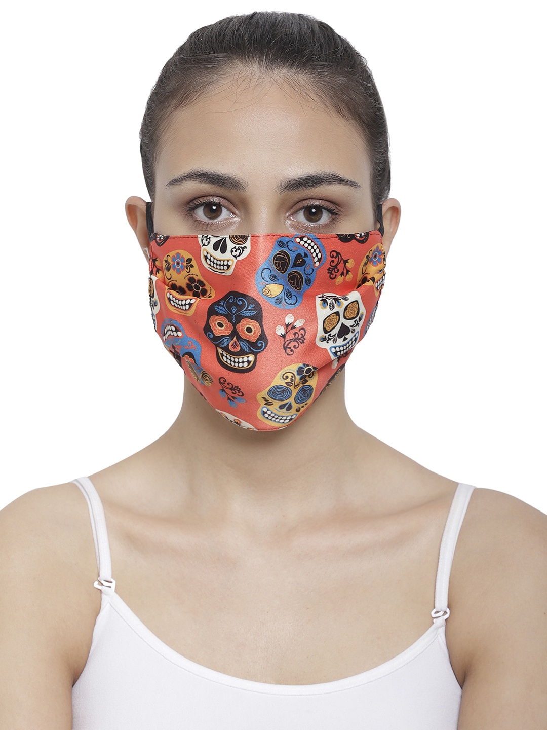 

The House of Tara Unisex 3Ply Wrinkle Free Protective Outdoor Reusable Face Mask, Orange