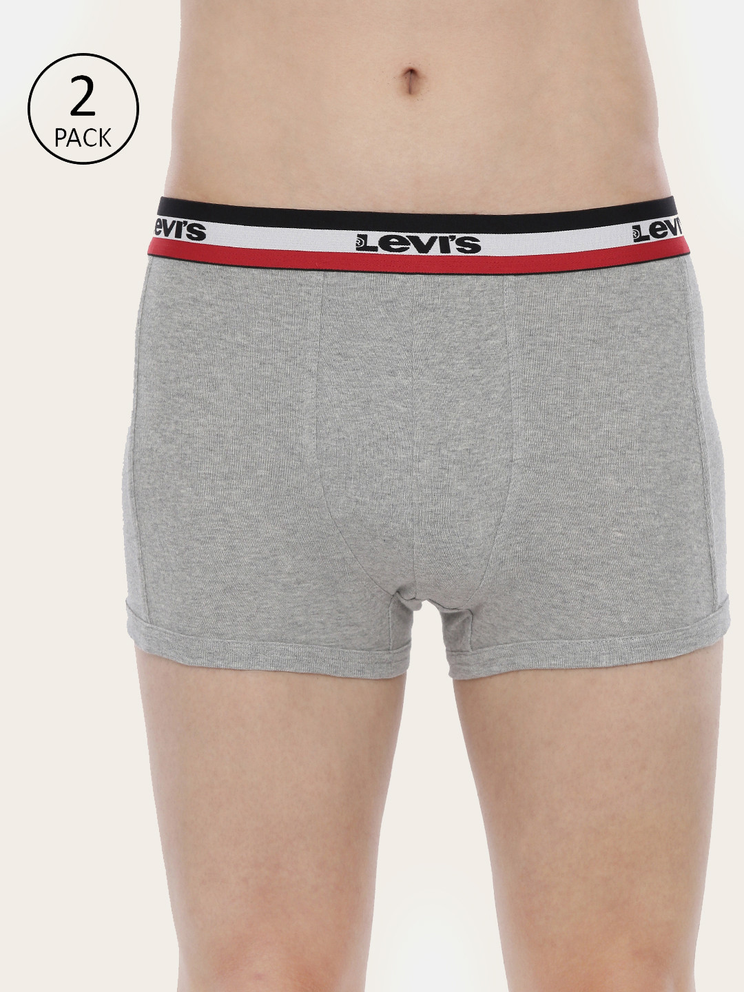

Levis Men Pack of 2 Grey Melange Solid Trunks #003 A-TRUNK