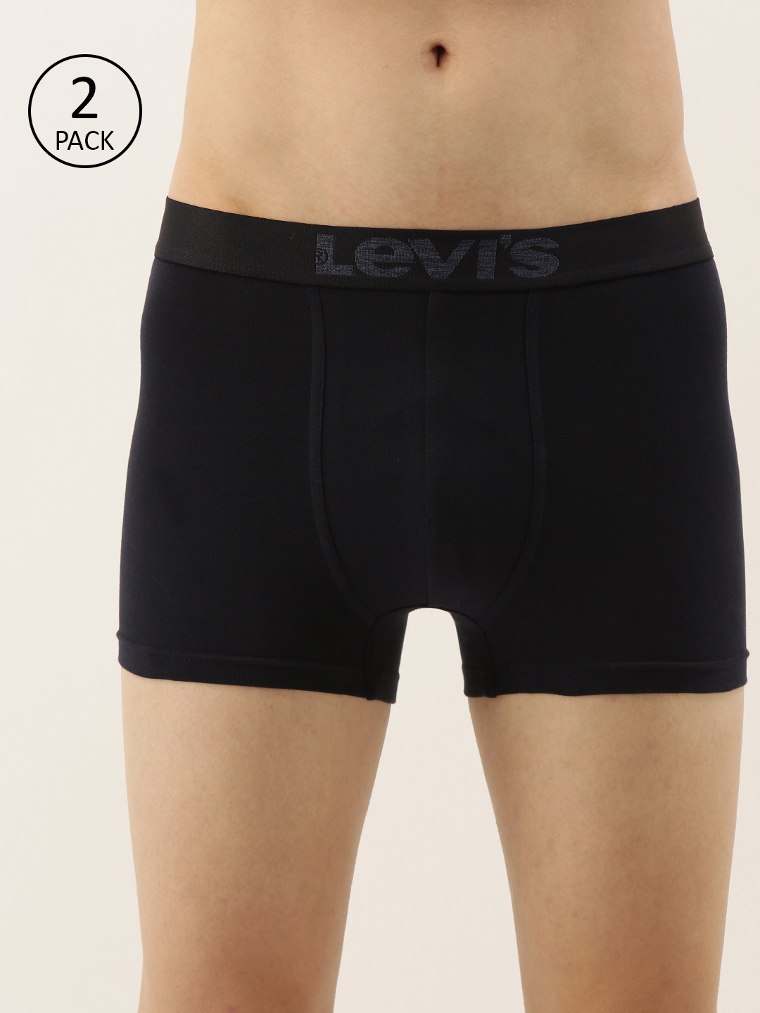 

Levi's 018 Pack of 2 Neo Trunk for Men, Tag Free Comfort & Smartskin Technology, Navy blue