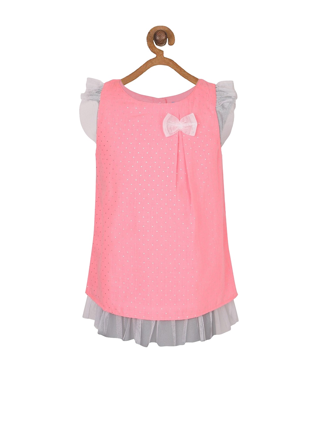 

Miyo Girls Pink Printed Top