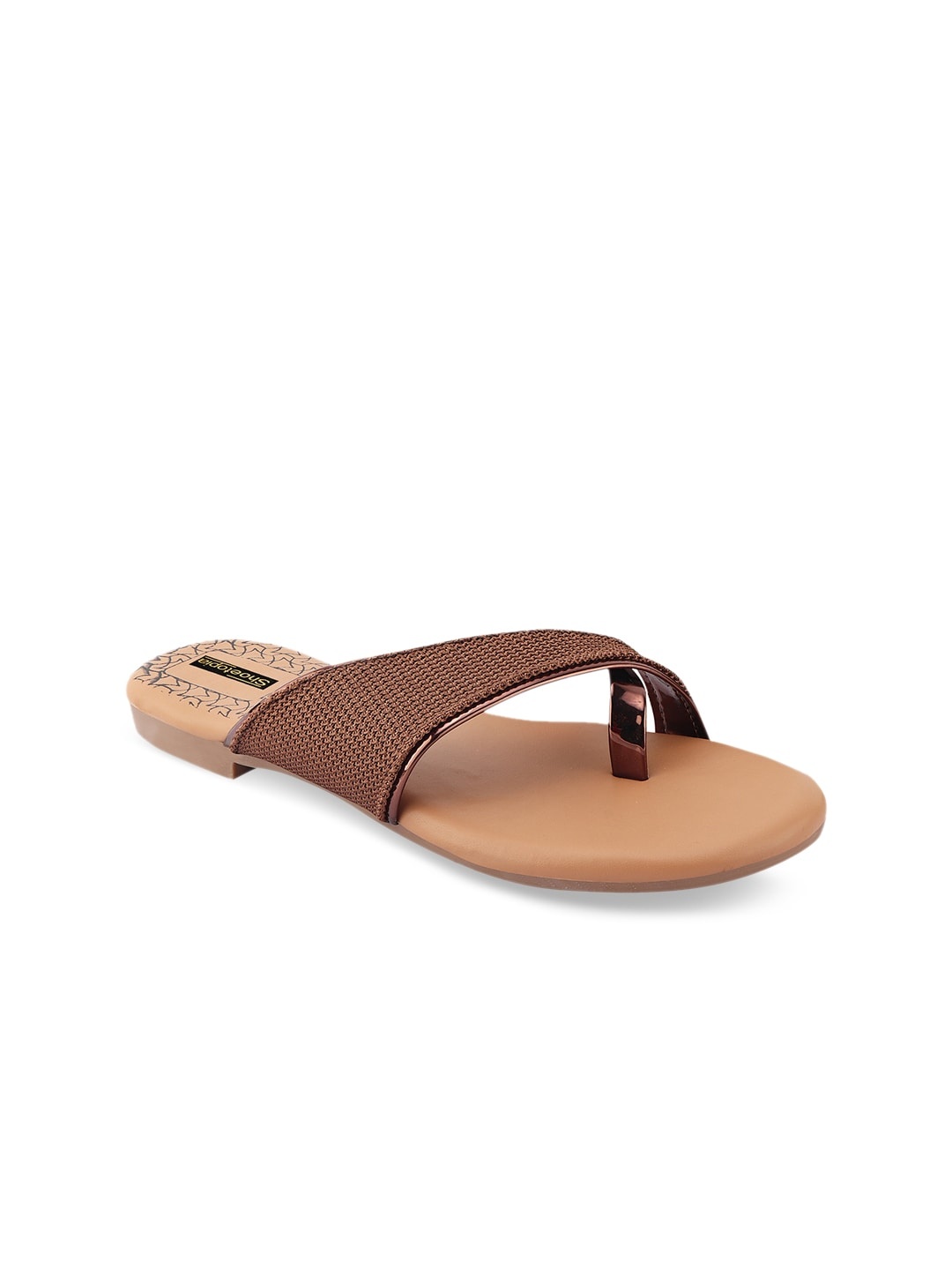 

Shoetopia Women Brown Solid One Toe Flats