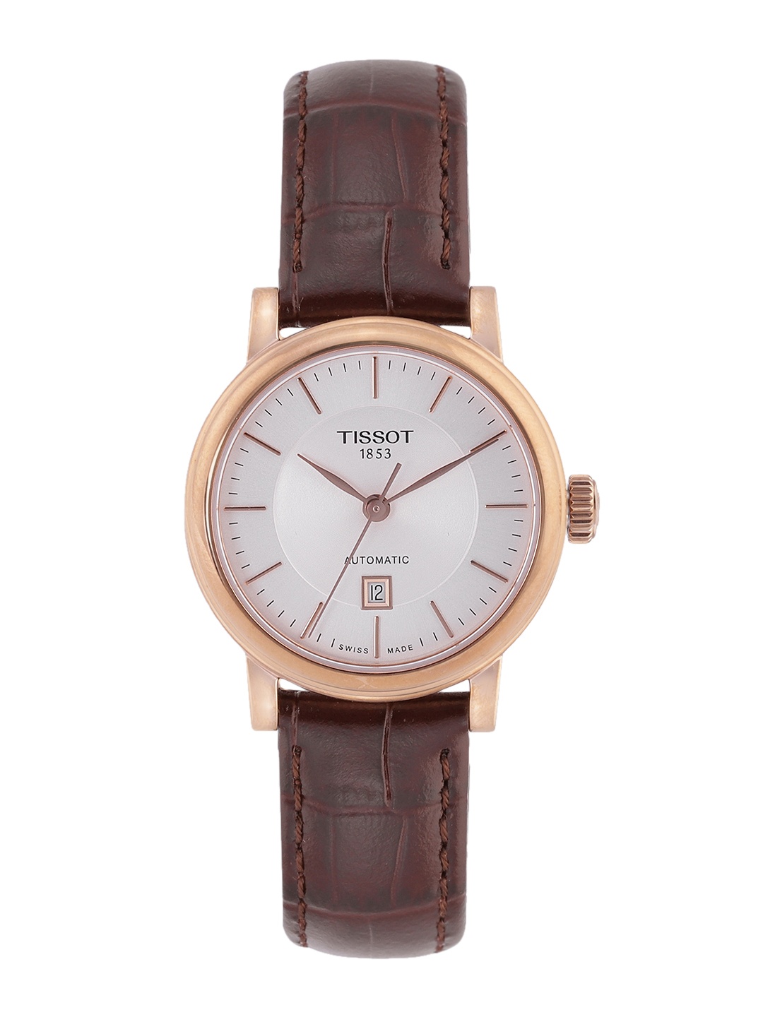 

TISSOT Women Silver-Toned Carson Premium Automatic Lady Analogue Watch T1222073603100