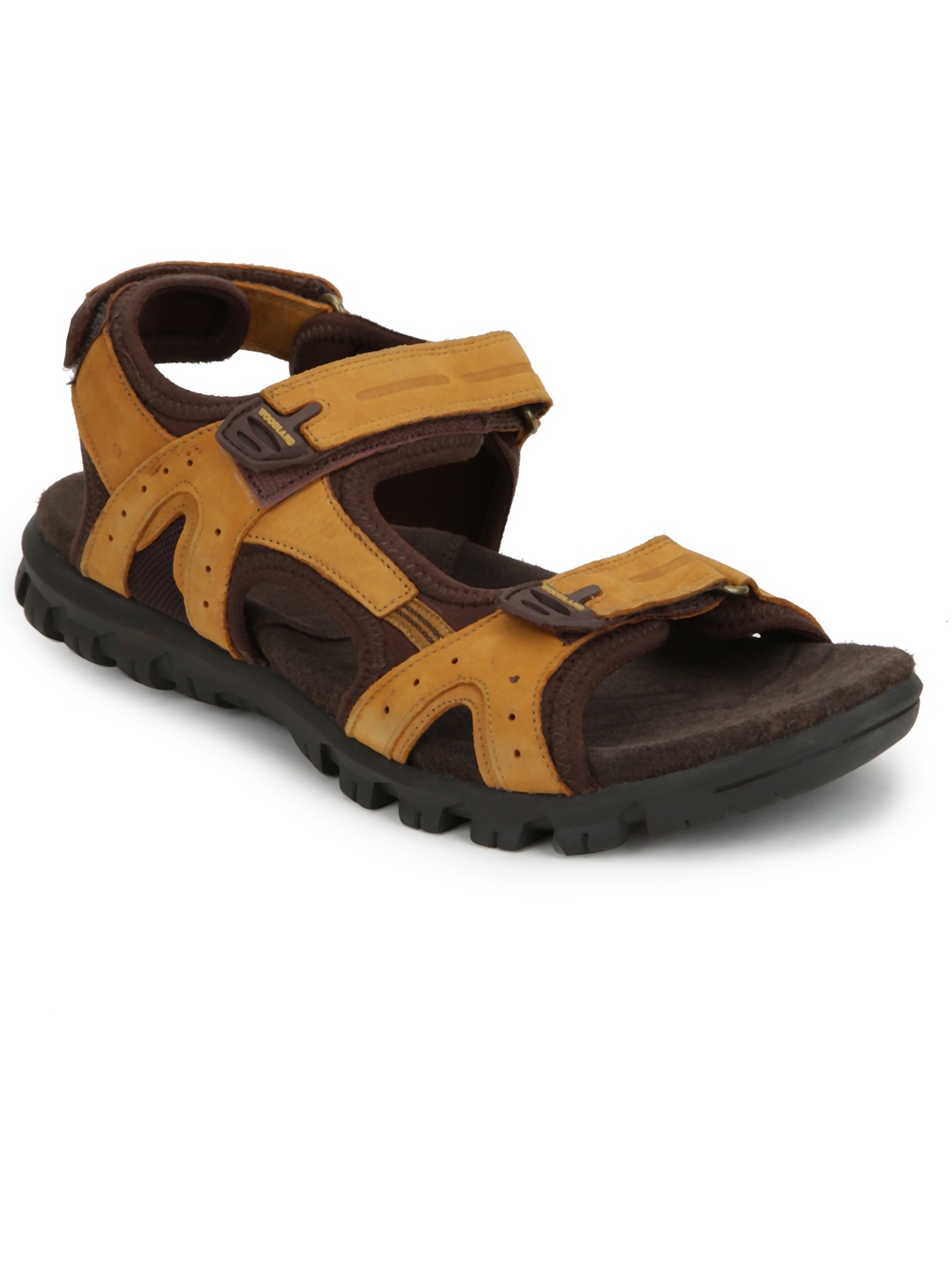 

Woodland Men Mustard Yellow Leather Comfort Sandals