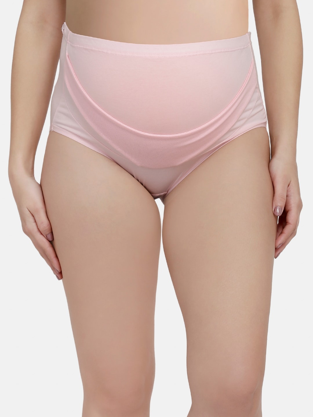 

MAMMA PRESTO Women Pink Solid Adjustable Band Maternity Briefs MPU-05