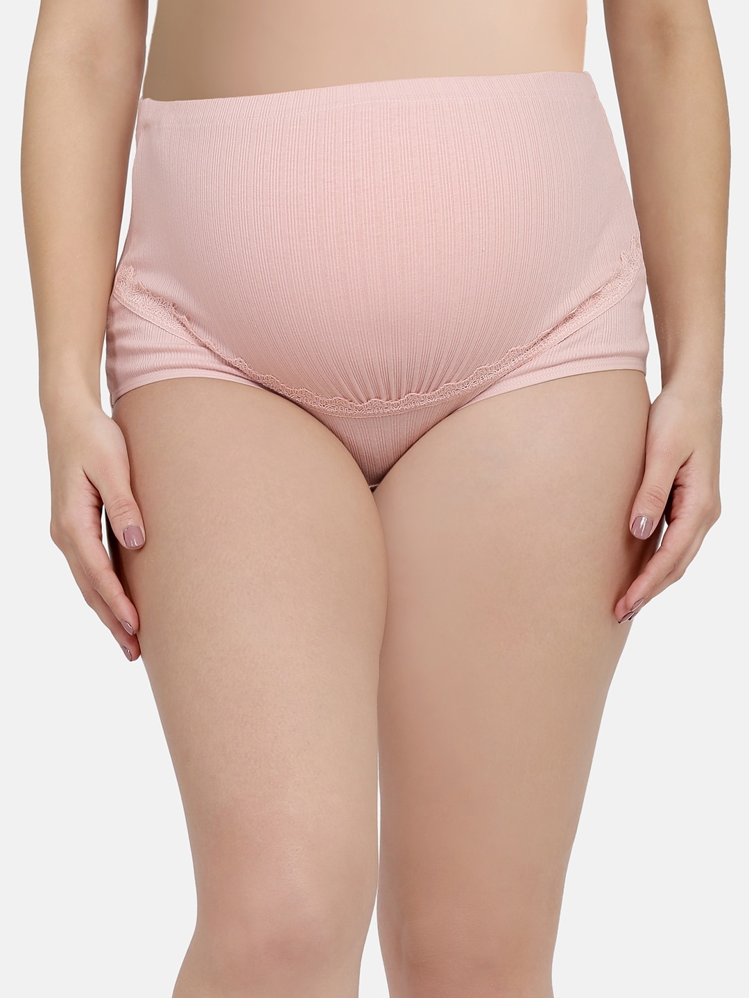

MAMMA PRESTO Women Pink Solid High Waist Maternity Briefs MPU-09 PINK-C20