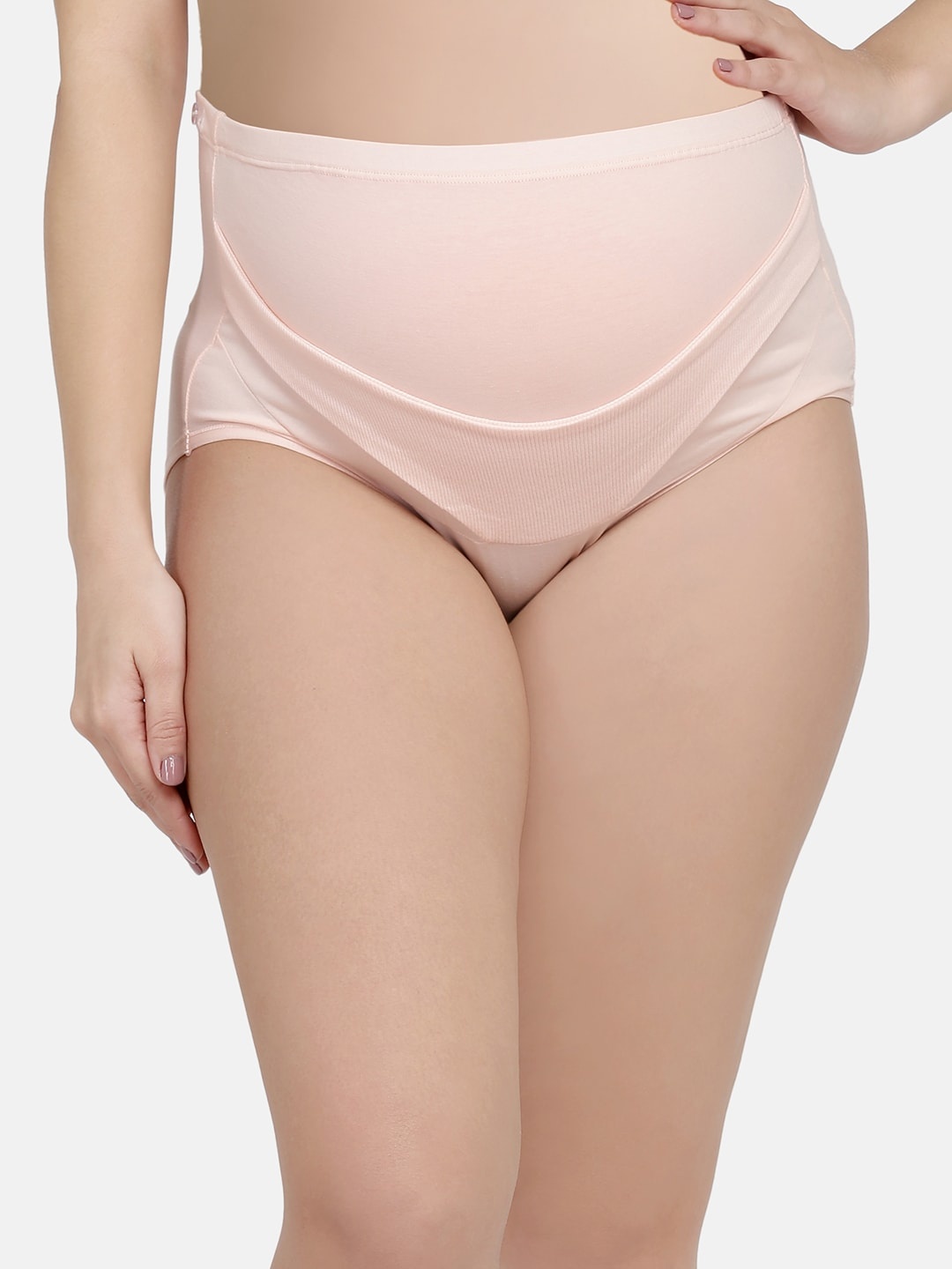 

MAMMA PRESTO Women Pink Solid Adjustable Band Maternity Briefs MPU-05 PEACH-C20