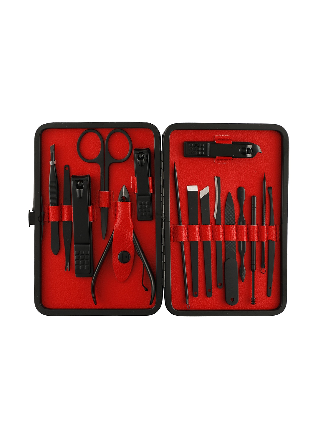 

Beaute Secrets 16 Pieces Metal Professional Manicure & Pedicure Set with Travel Case, Red