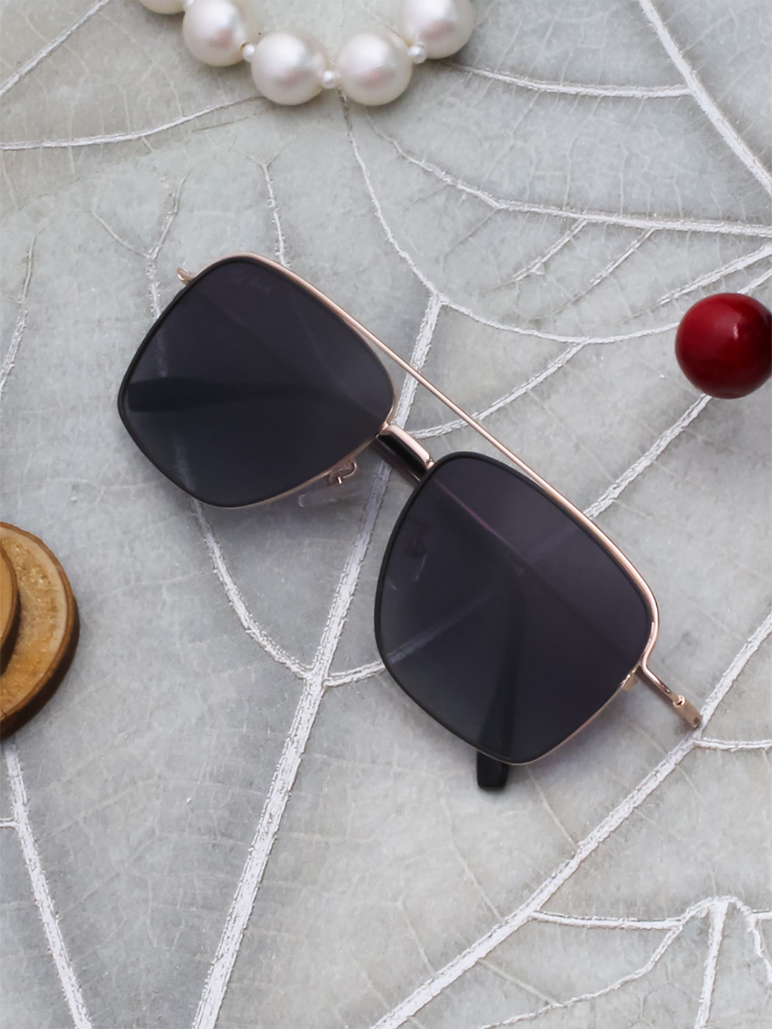 

Ted Smith Unisex UV Protected Aviator Sunglasses TS-S1260S_GLD, Purple