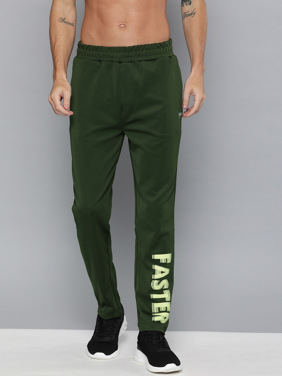 

HRX by Hrithik Roshan Men Green Solid Slim fit Antimicrobial Rapid-Dry Running Track Pants