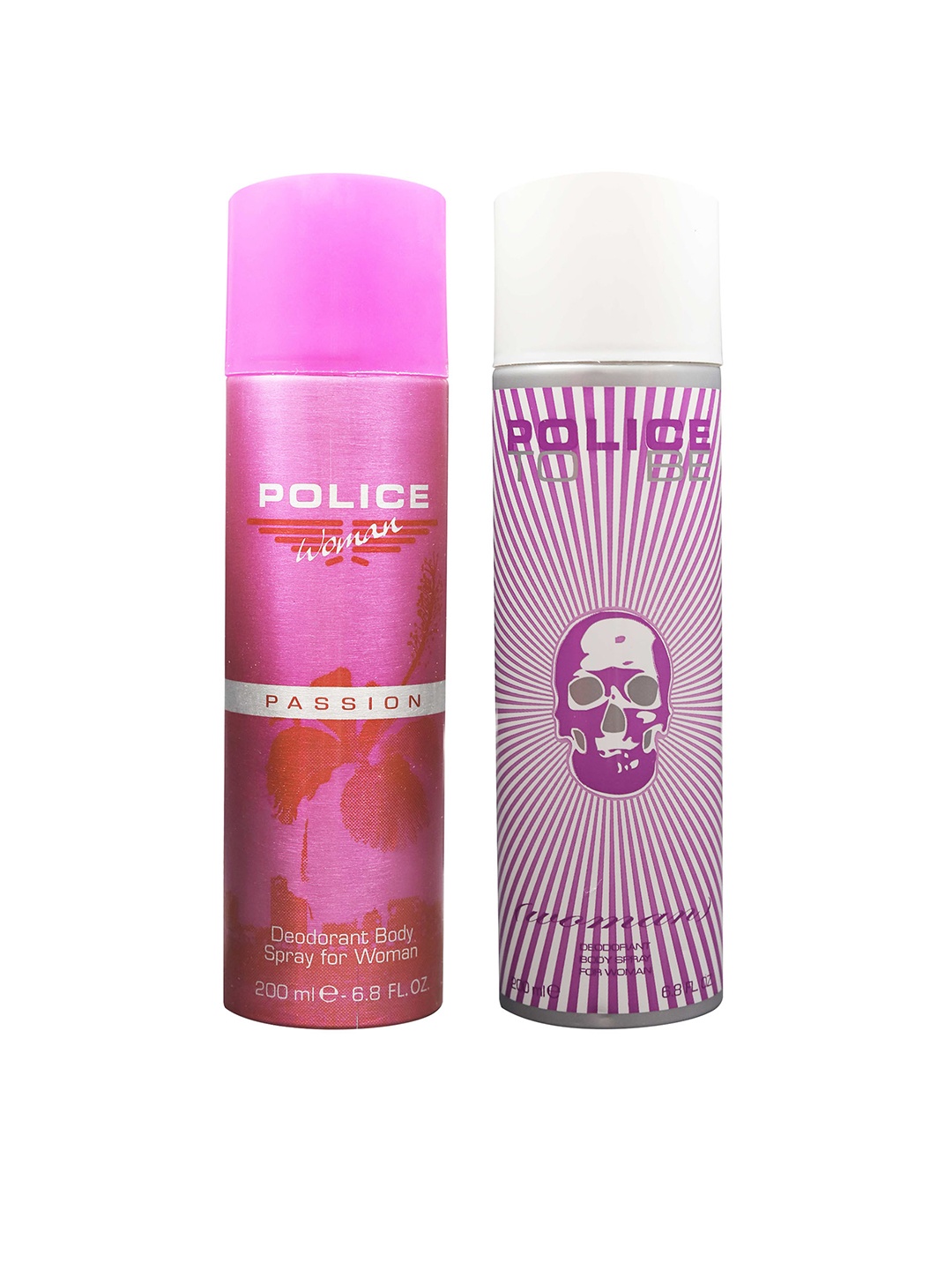 

Police Pack of 2 Passion + To Be Woman Deodorant Sprays - 400ml, Pink