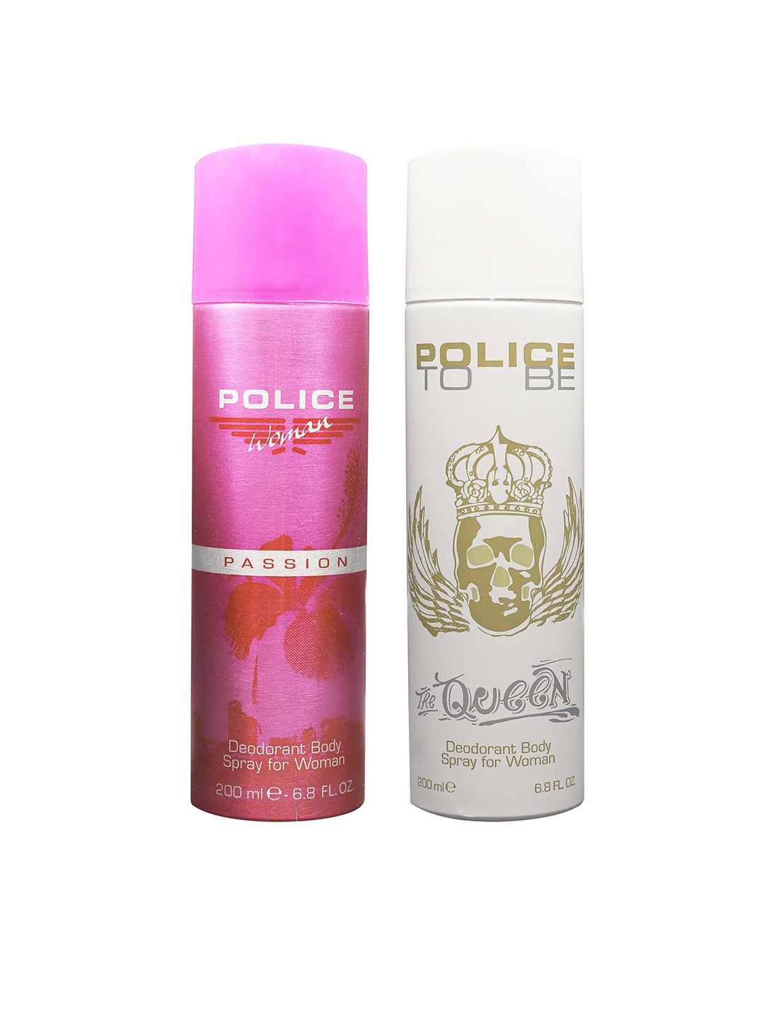 

Police Pack of 2 Passion + Queen Deodorant Sprays - 400ml, Pink