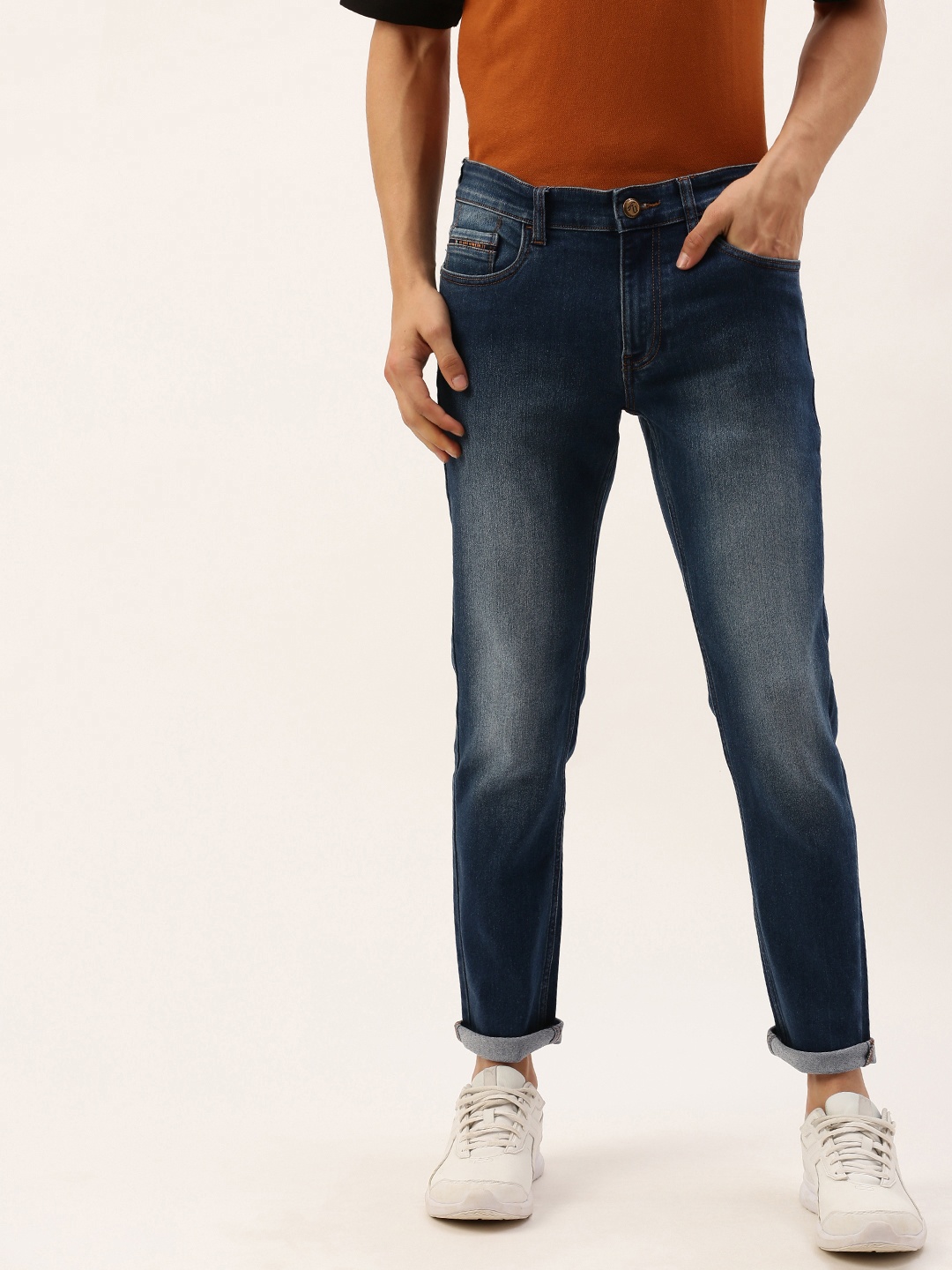 

The Indian Garage Co Men Blue Slim Fit Mid-Rise Clean Look Jeans