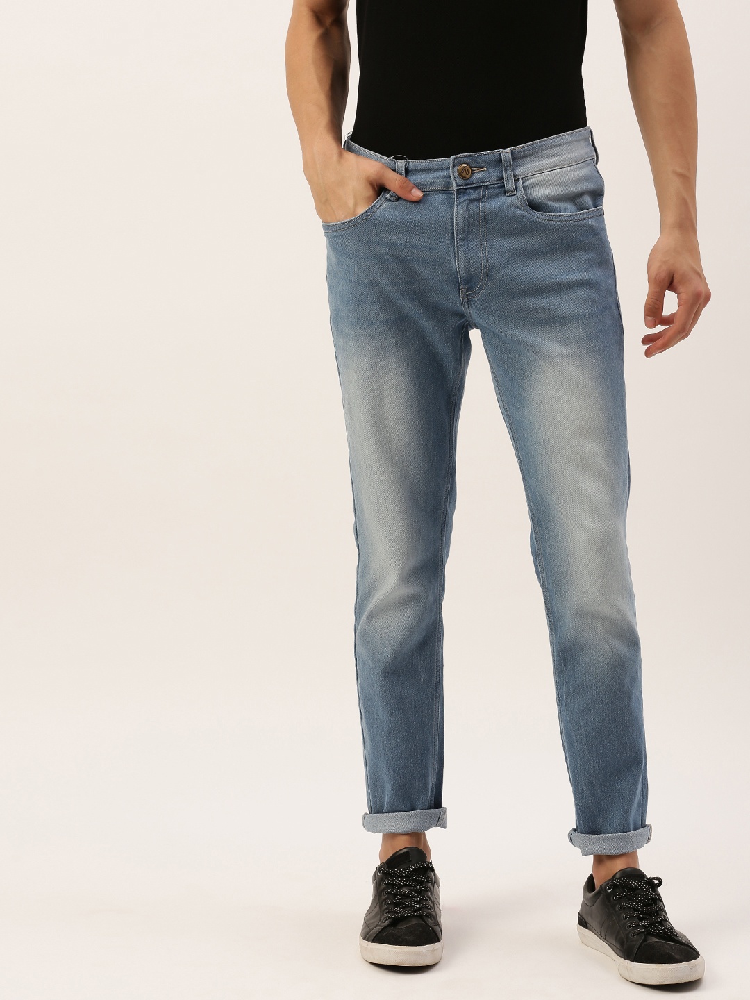 

The Indian Garage Co Men Blue Slim Fit Mid-Rise Clean Look Jeans