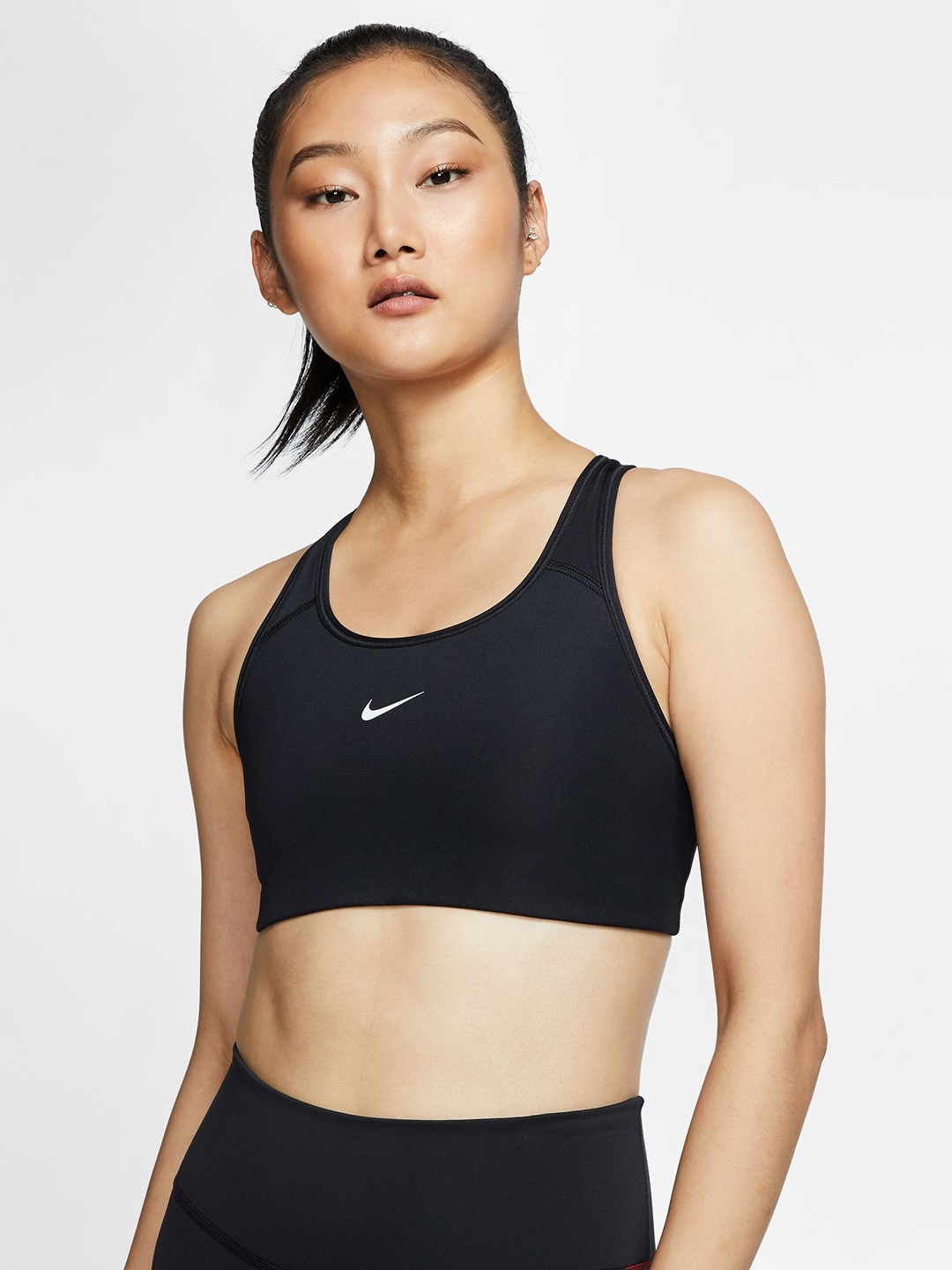 

Nike Swoosh Women's Medium-Support 1-Piece Pad Sports Bra, Black