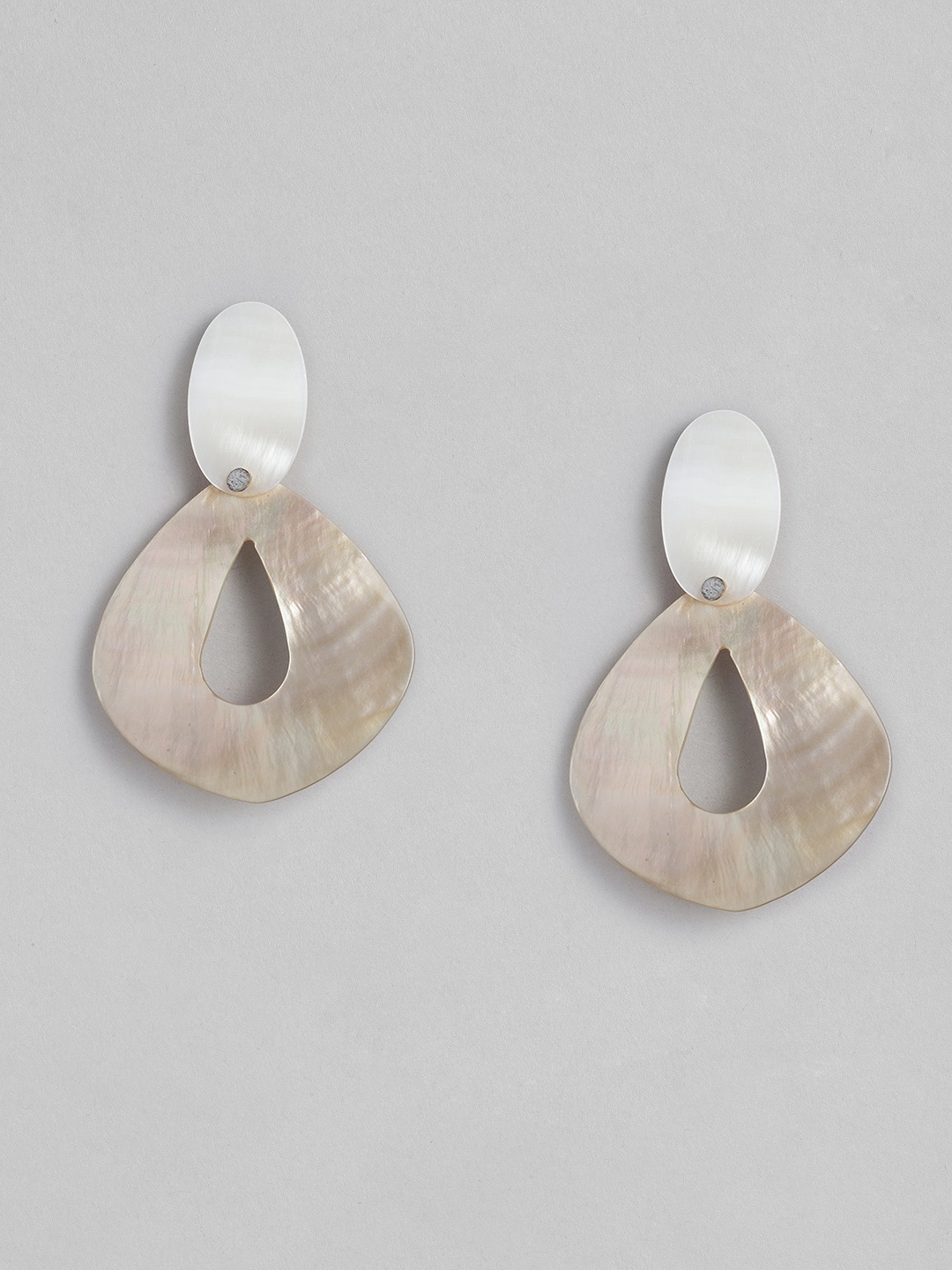 

Accessorize Cream-Coloured & Off-White Geometric Drop Earrings