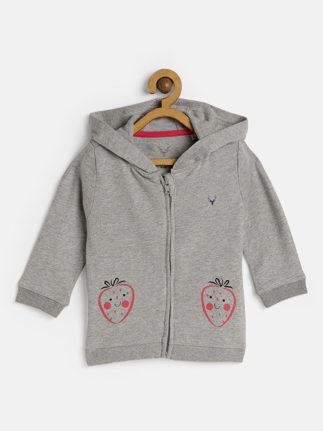 

Allen Solly Junior Girls Grey Solid Hooded Sweatshirt