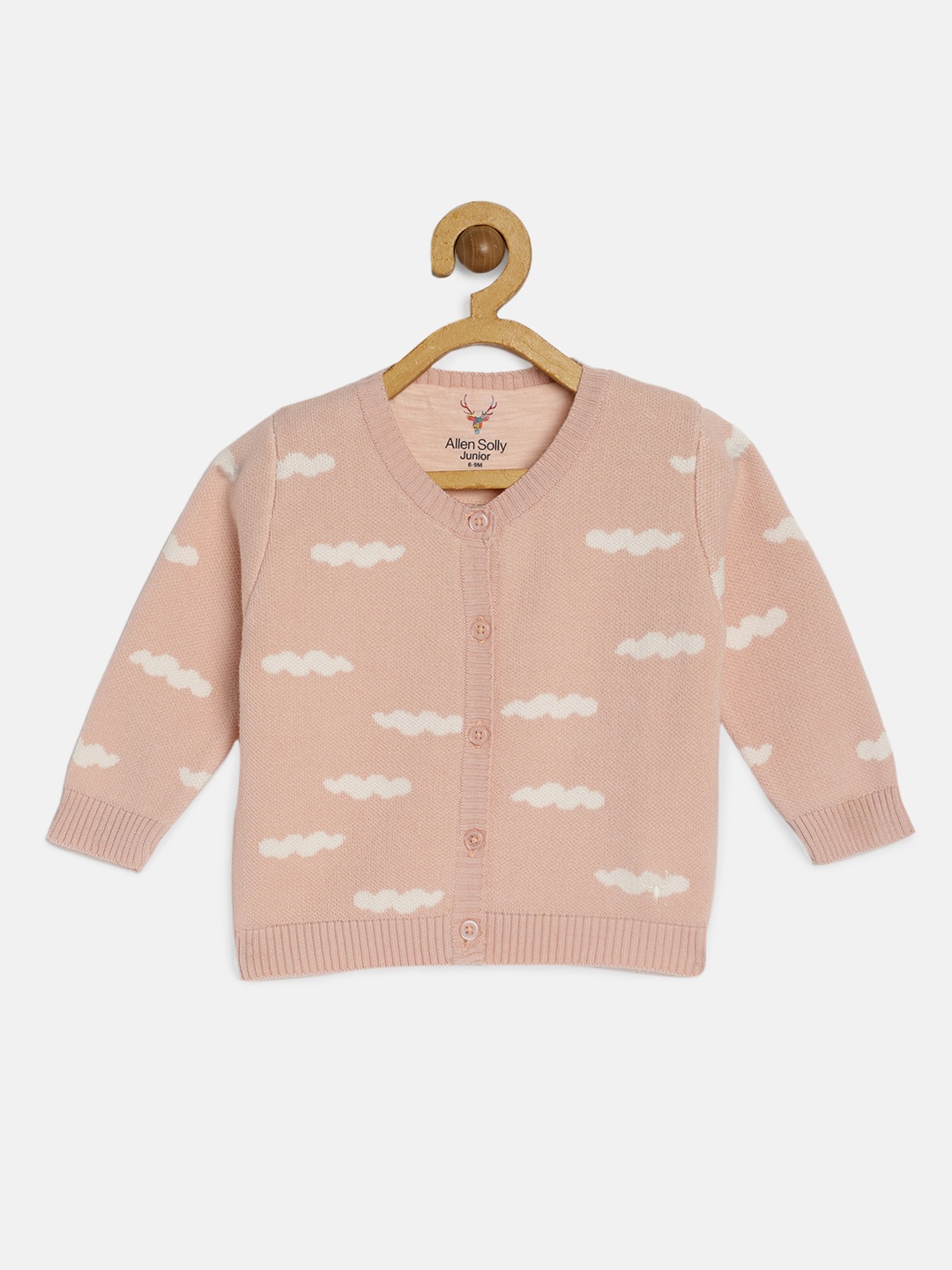 

Allen Solly Junior Infant Girls Pink Printed Cardigan Sweater