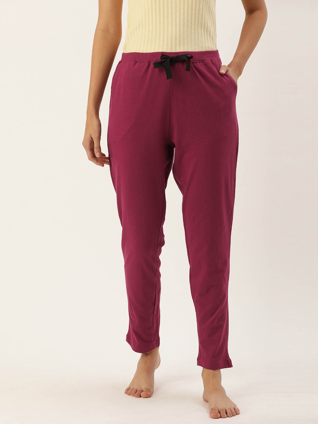 

DressBerry Women Maroon Solid Regular Fit Lounge Pants