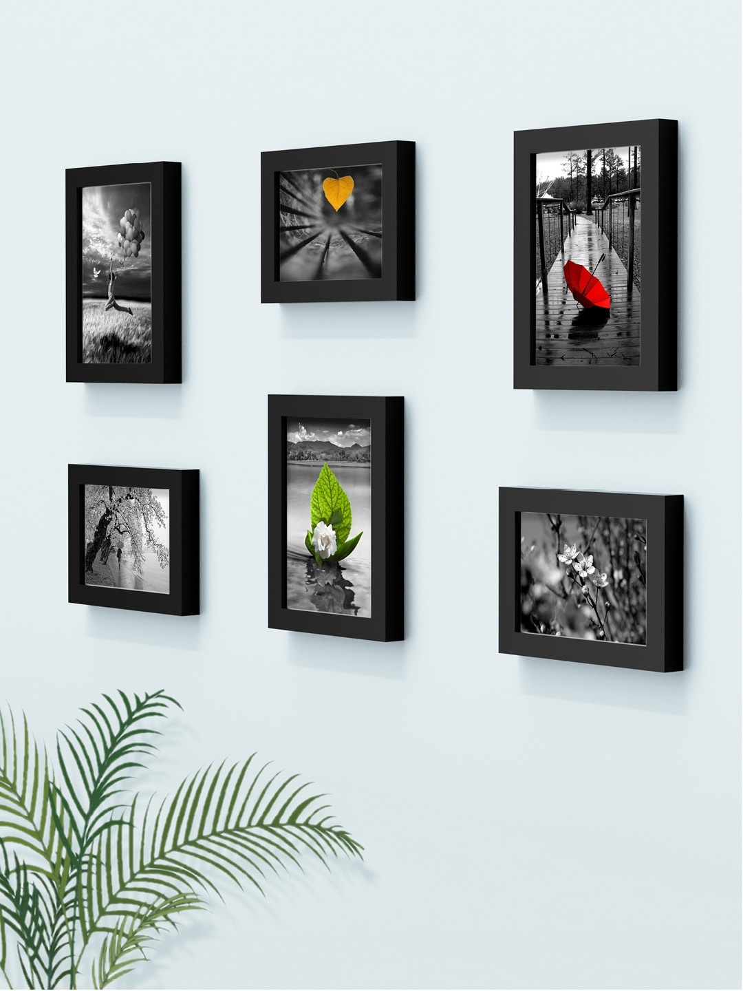 

RANDOM Set Of 6 Black Solid Collage Photo Frames