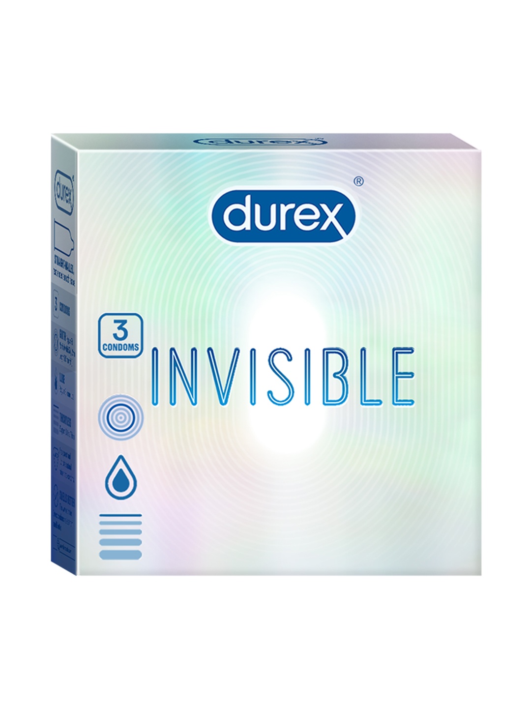 

Durex Men Invisible Super Ultra Thin Condoms - 3 Pcs, Silver